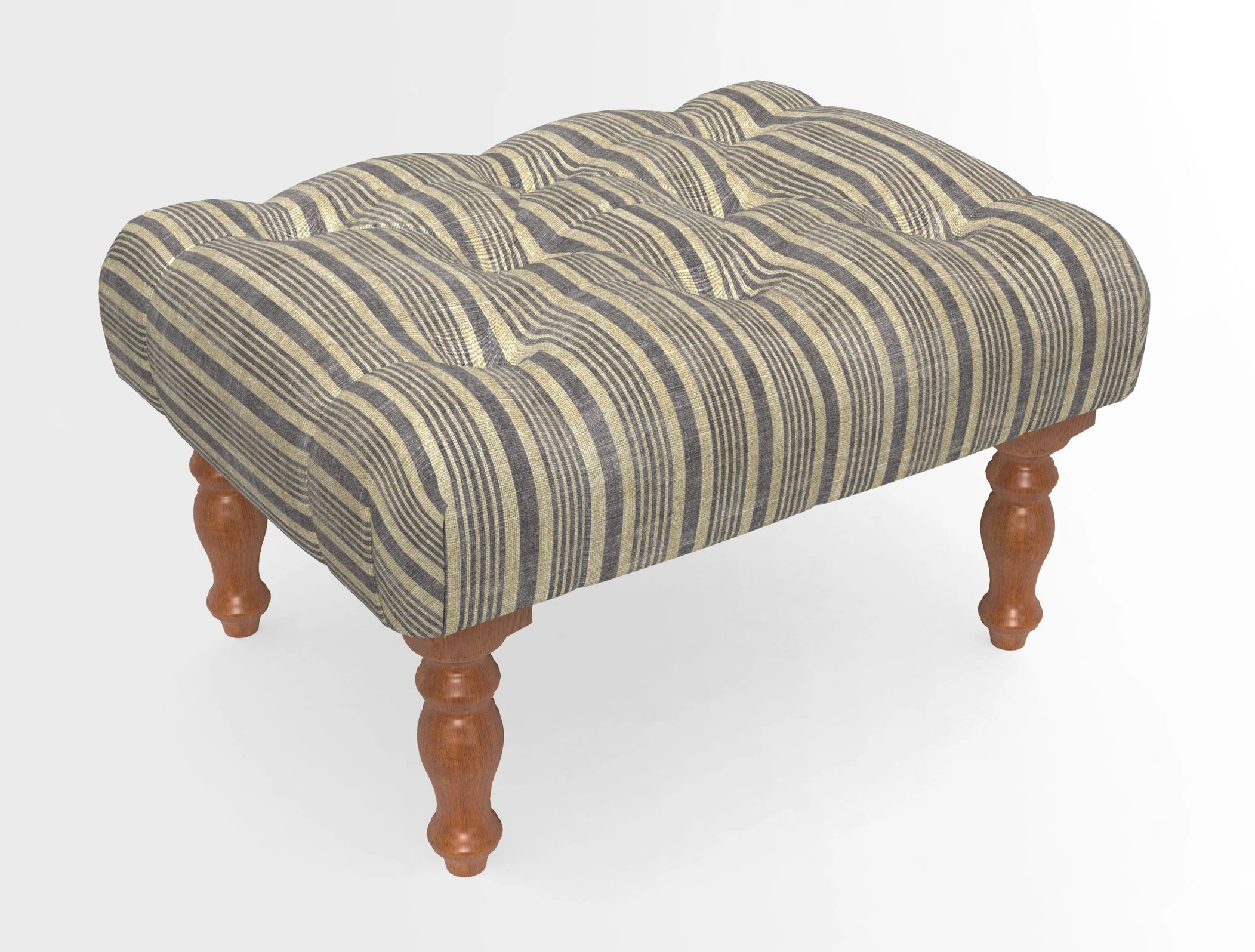 Chelsham Footstool in Two Tone Plain Biscuit