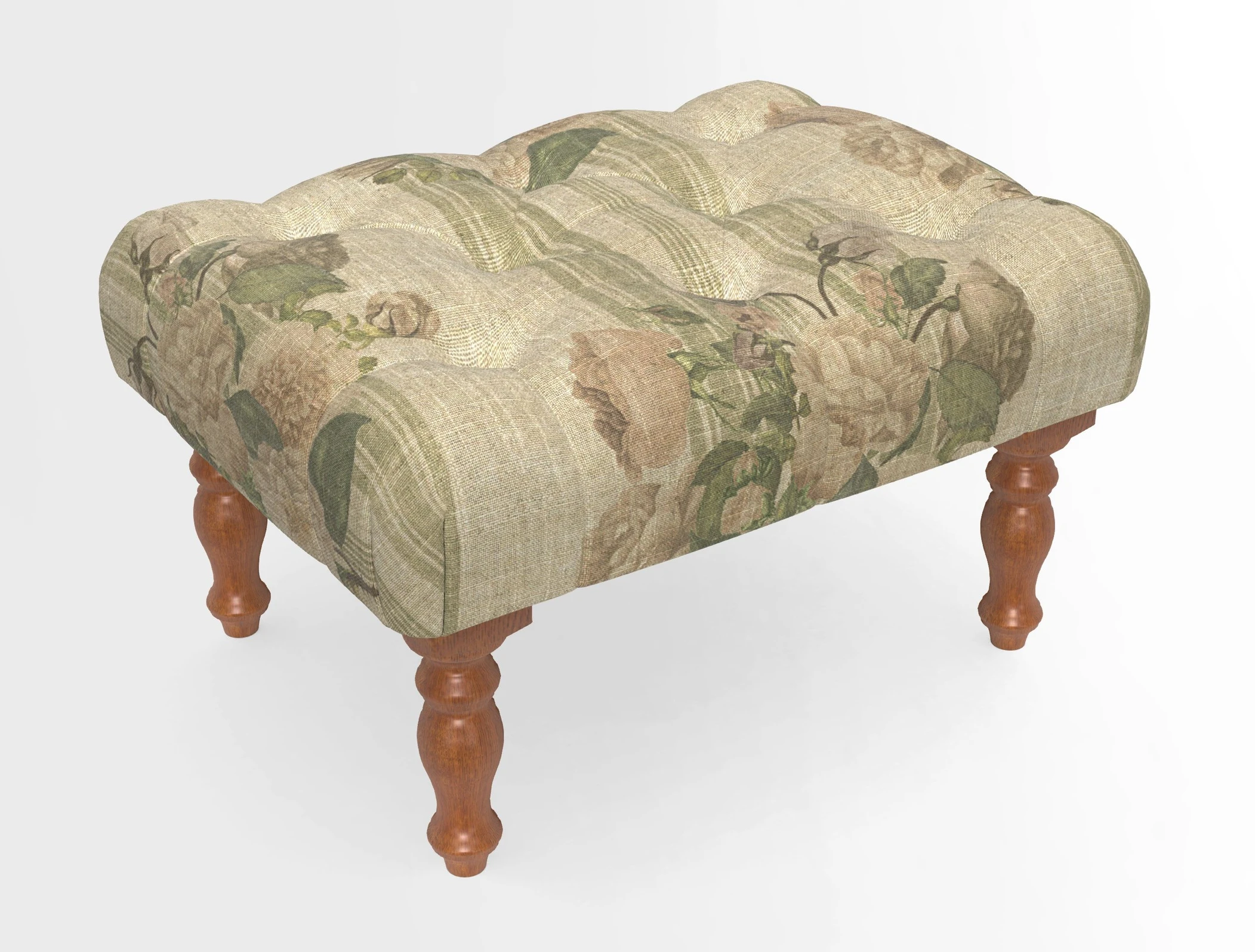 Chelsham Footstool in Two Tone Plain Biscuit