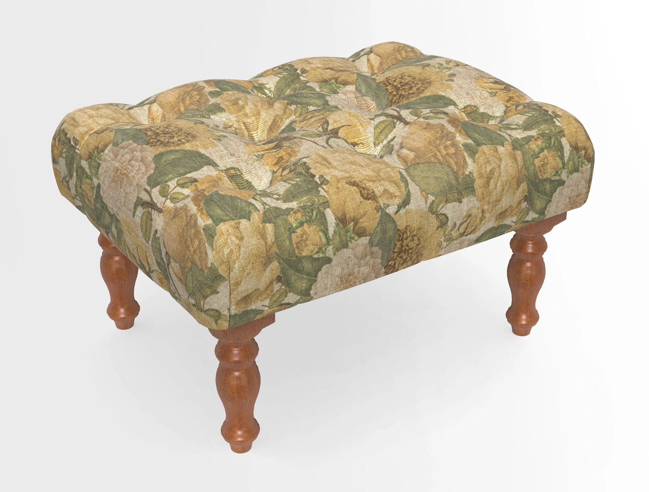 Chelsham Footstool in Two Tone Plain Biscuit
