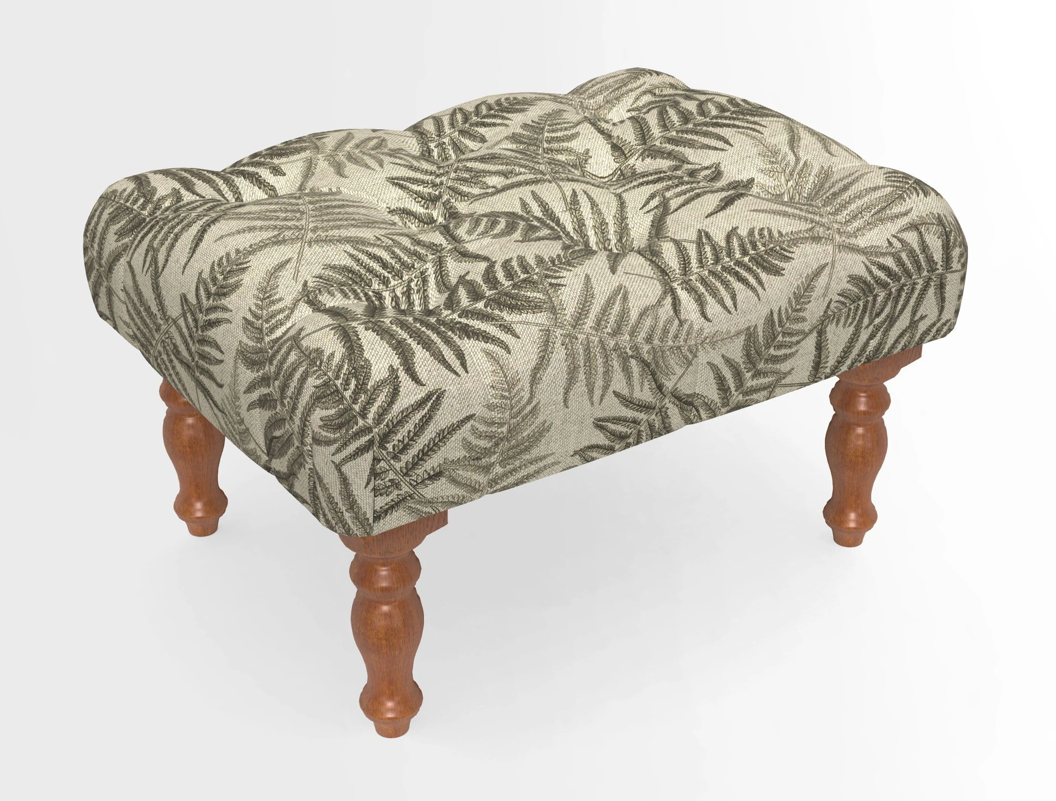 Chelsham Footstool in Two Tone Plain Biscuit