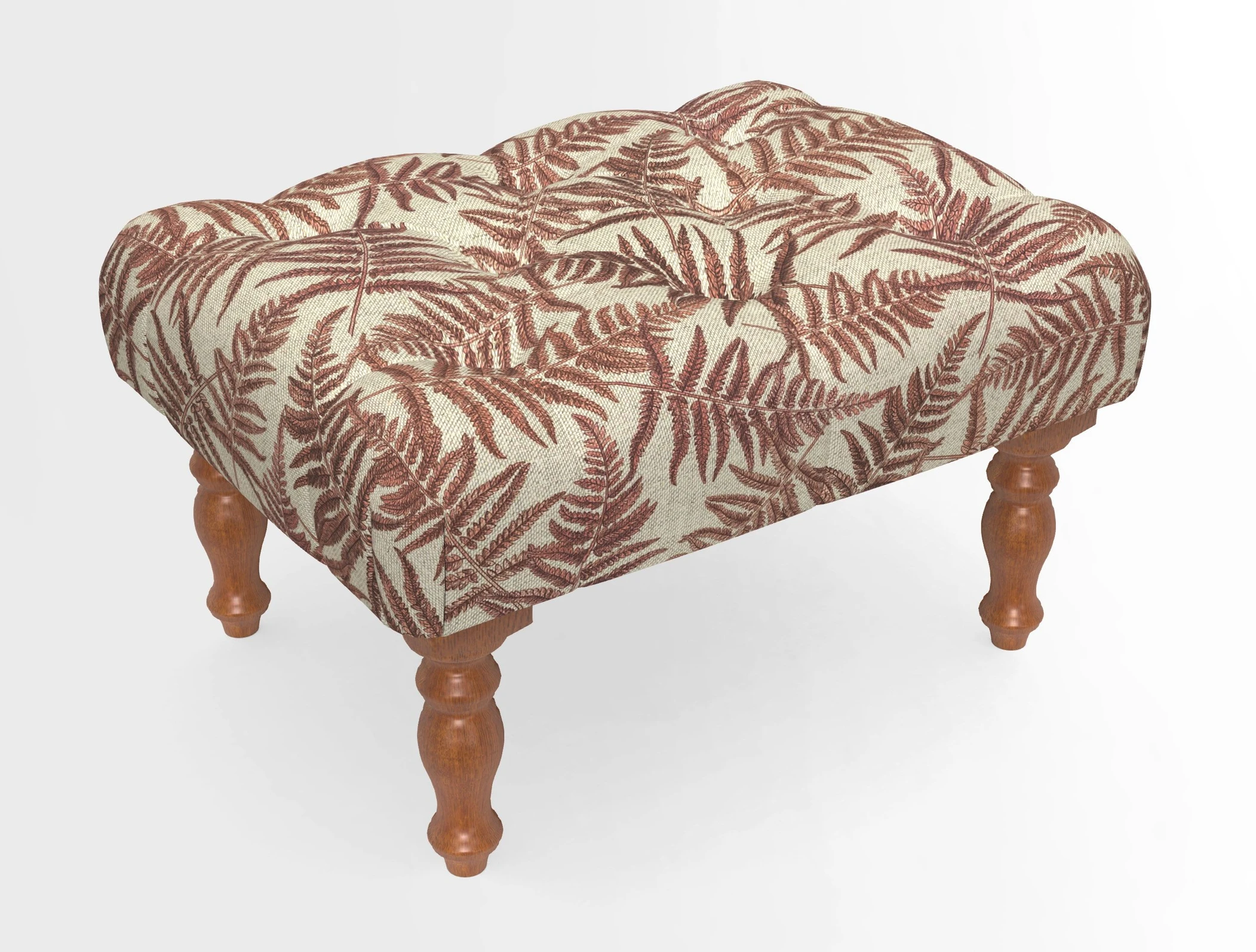 Chelsham Footstool in Two Tone Plain Biscuit