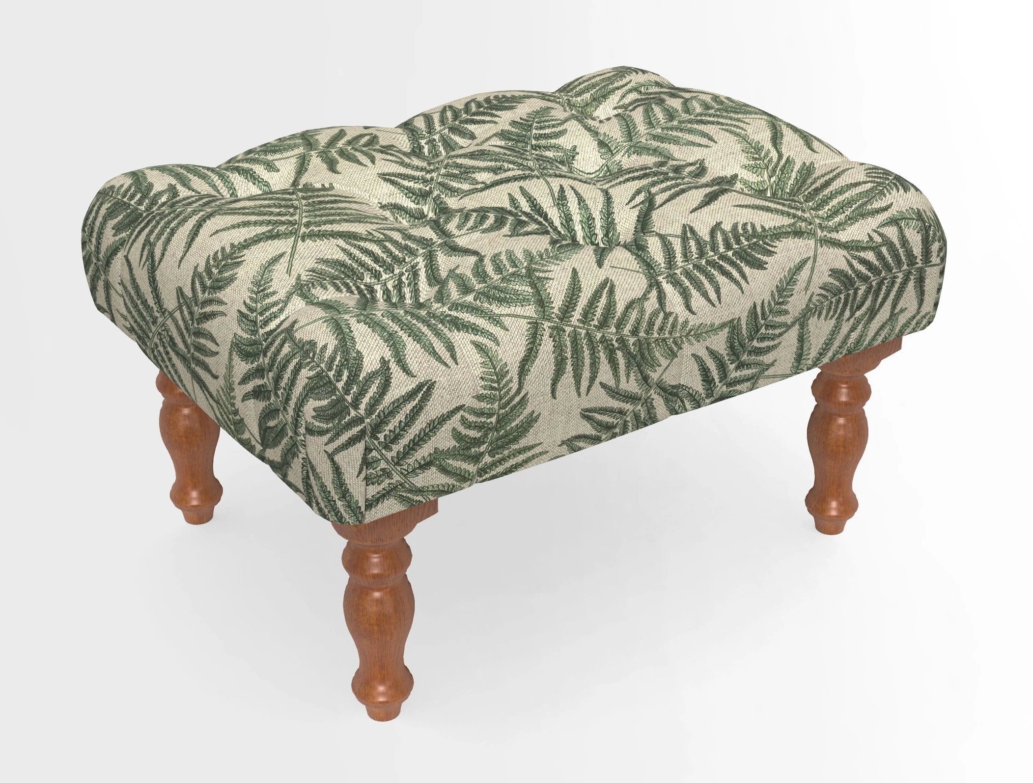 Chelsham Footstool in Two Tone Plain Biscuit