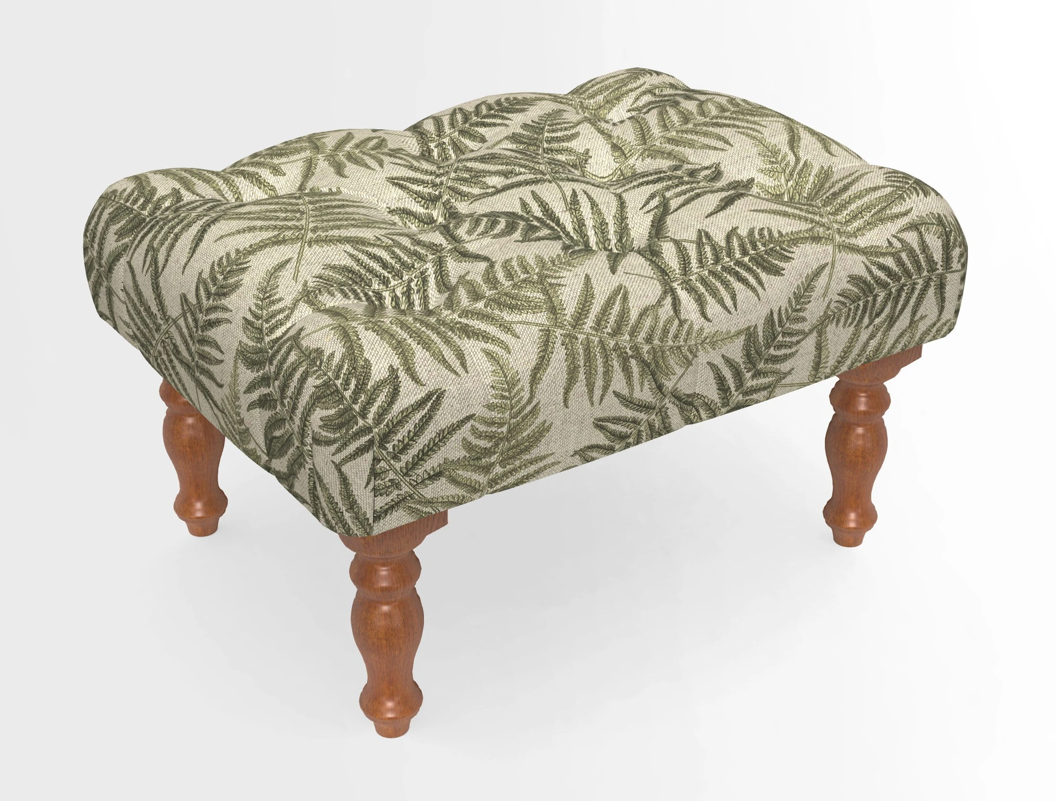 Chelsham Footstool in Two Tone Plain Biscuit