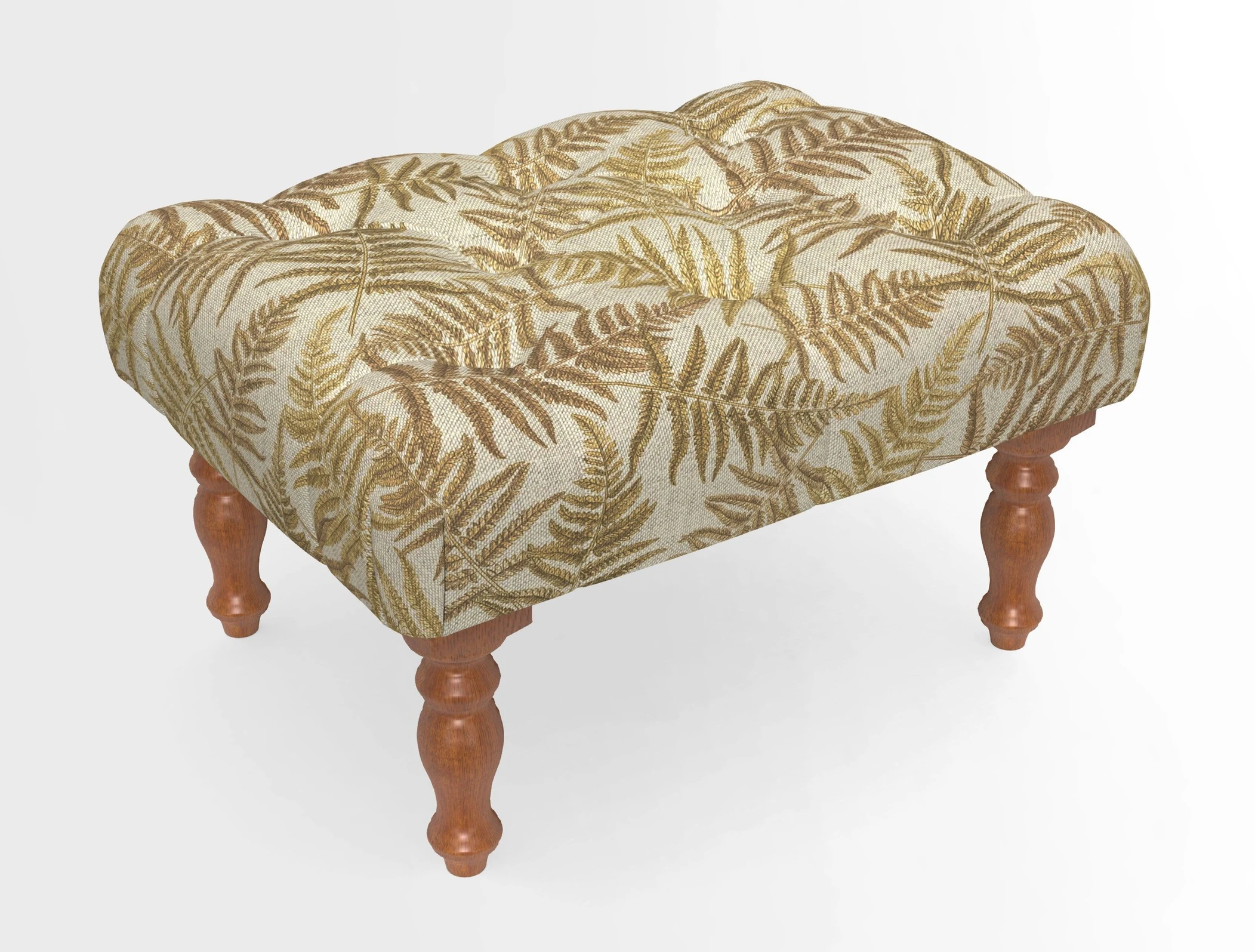 Chelsham Footstool in Two Tone Plain Biscuit