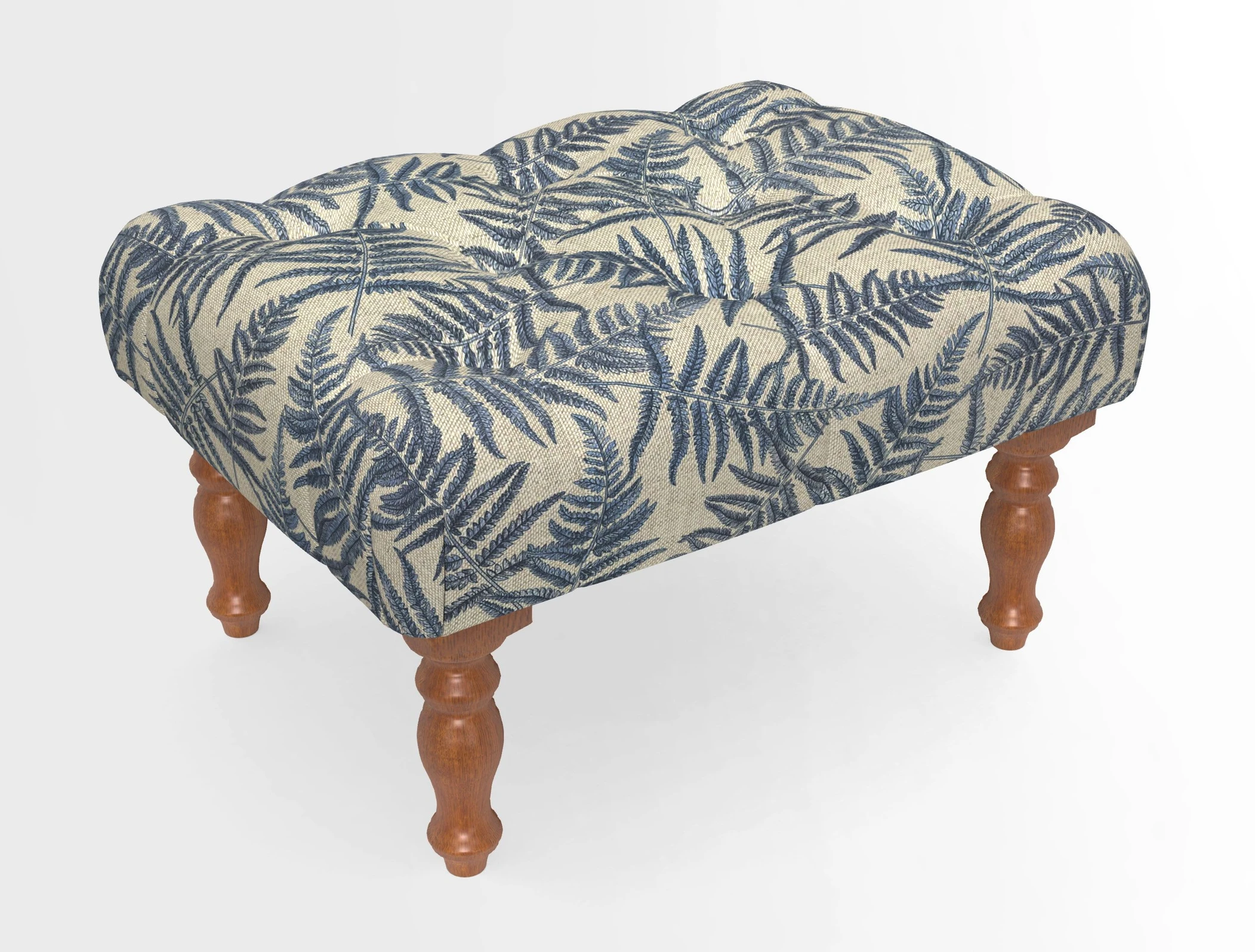 Chelsham Footstool in Two Tone Plain Biscuit