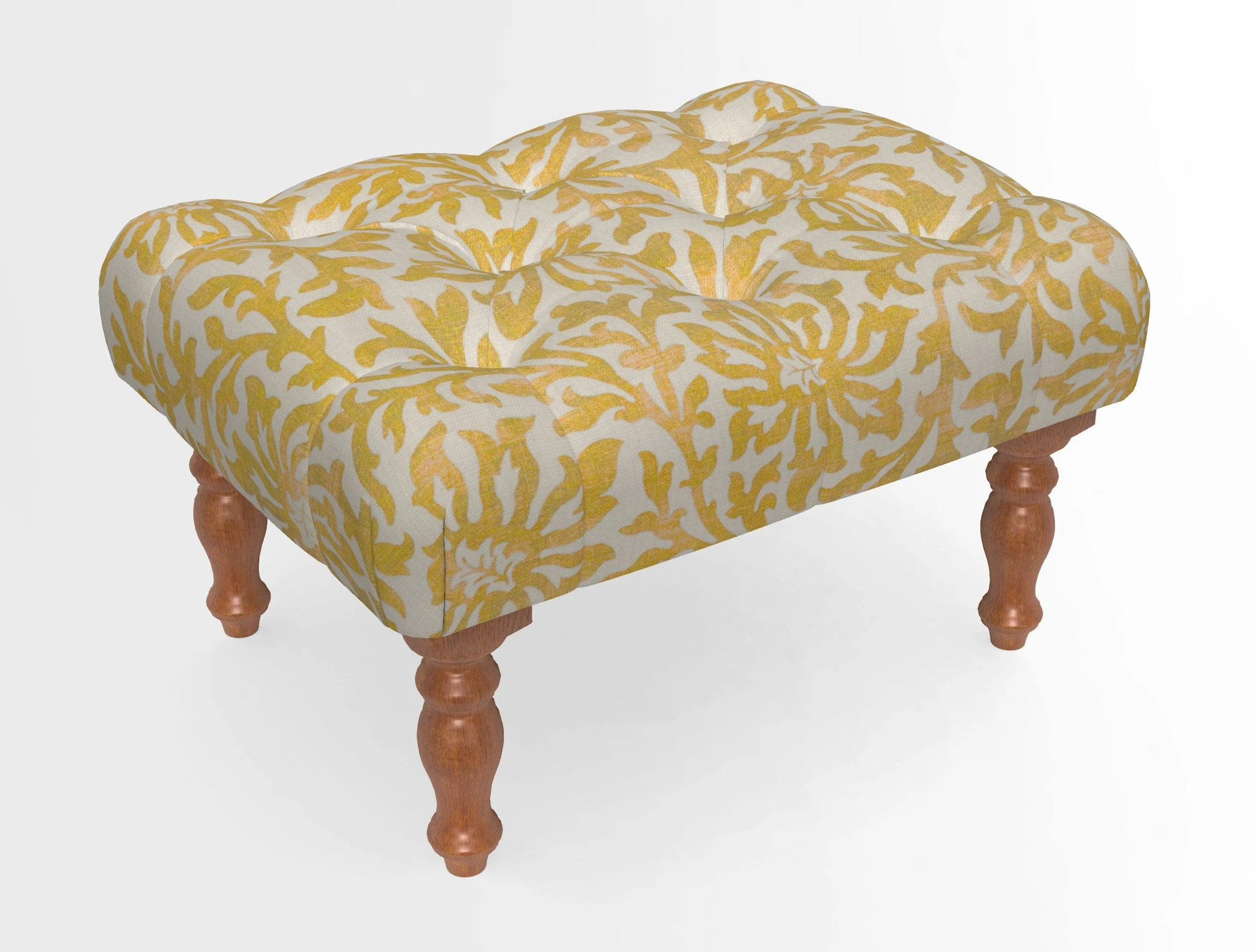 Chelsham Footstool in Two Tone Plain Biscuit