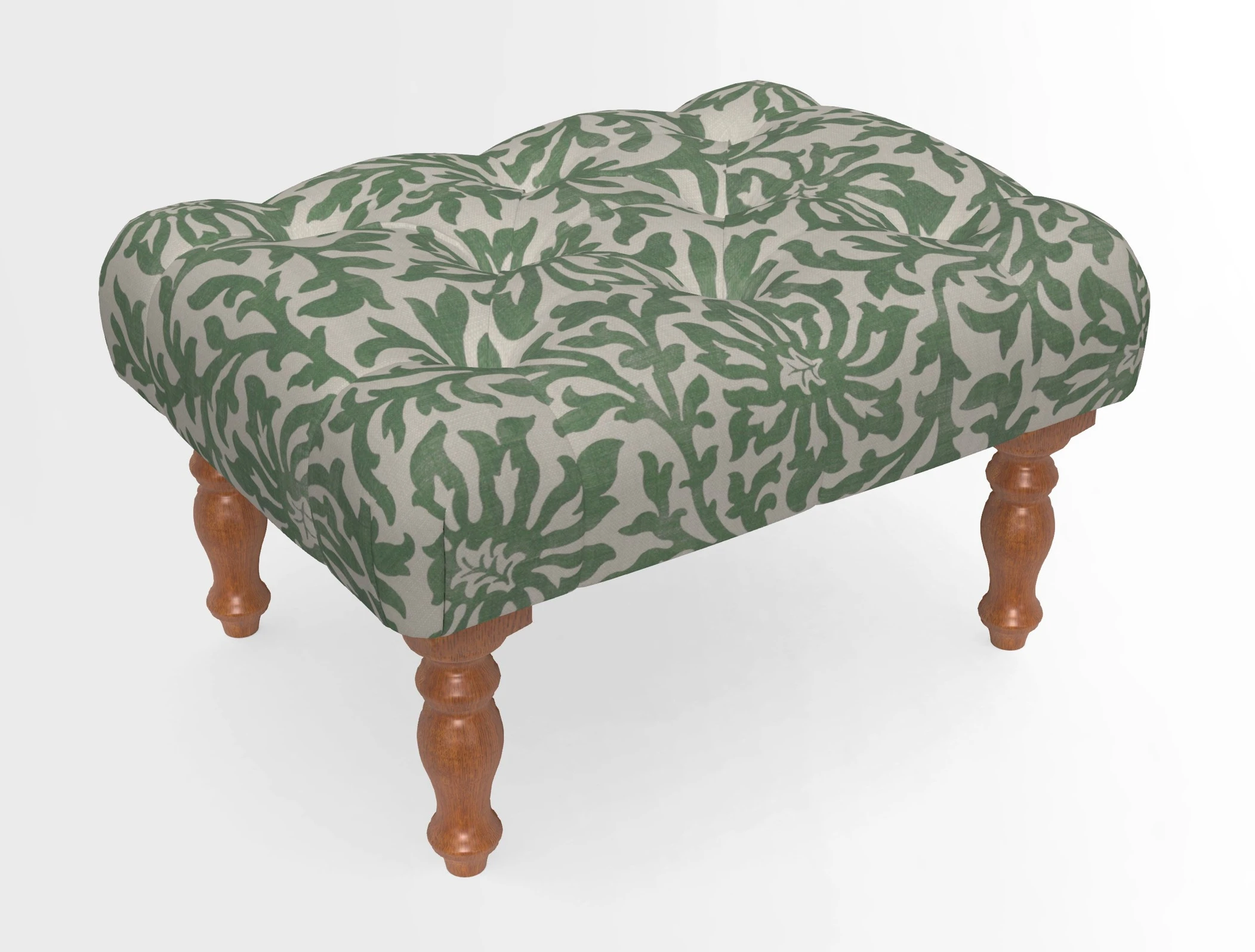 Chelsham Footstool in Two Tone Plain Biscuit