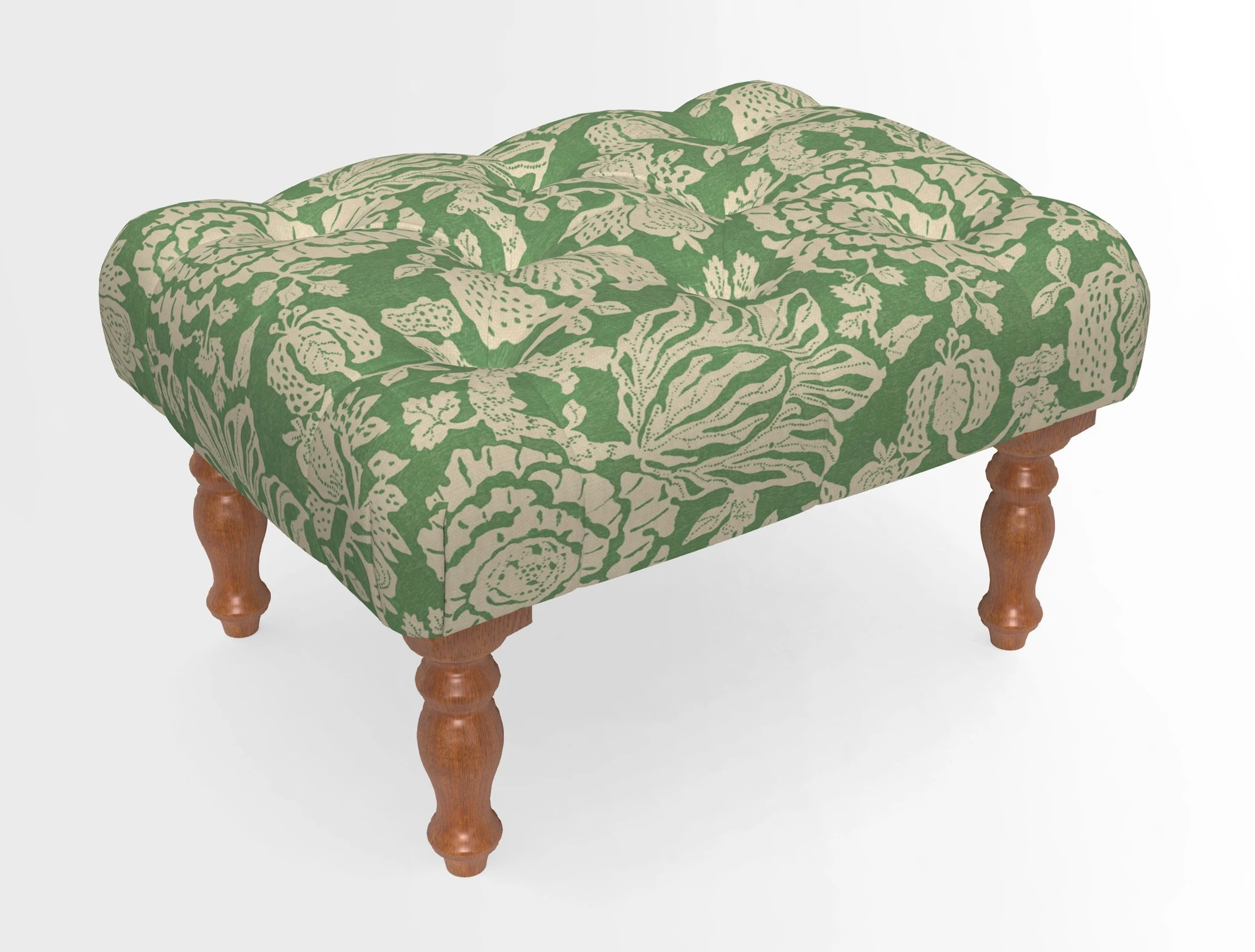 Chelsham Footstool in Two Tone Plain Biscuit