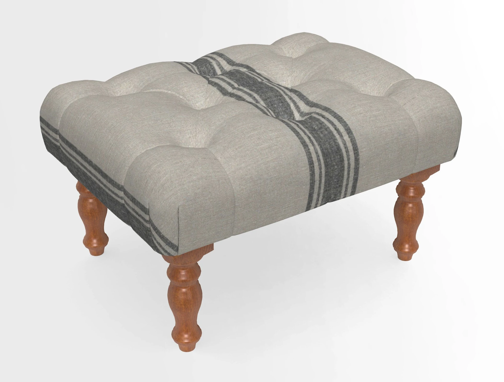 Chelsham Footstool in Two Tone Plain Biscuit
