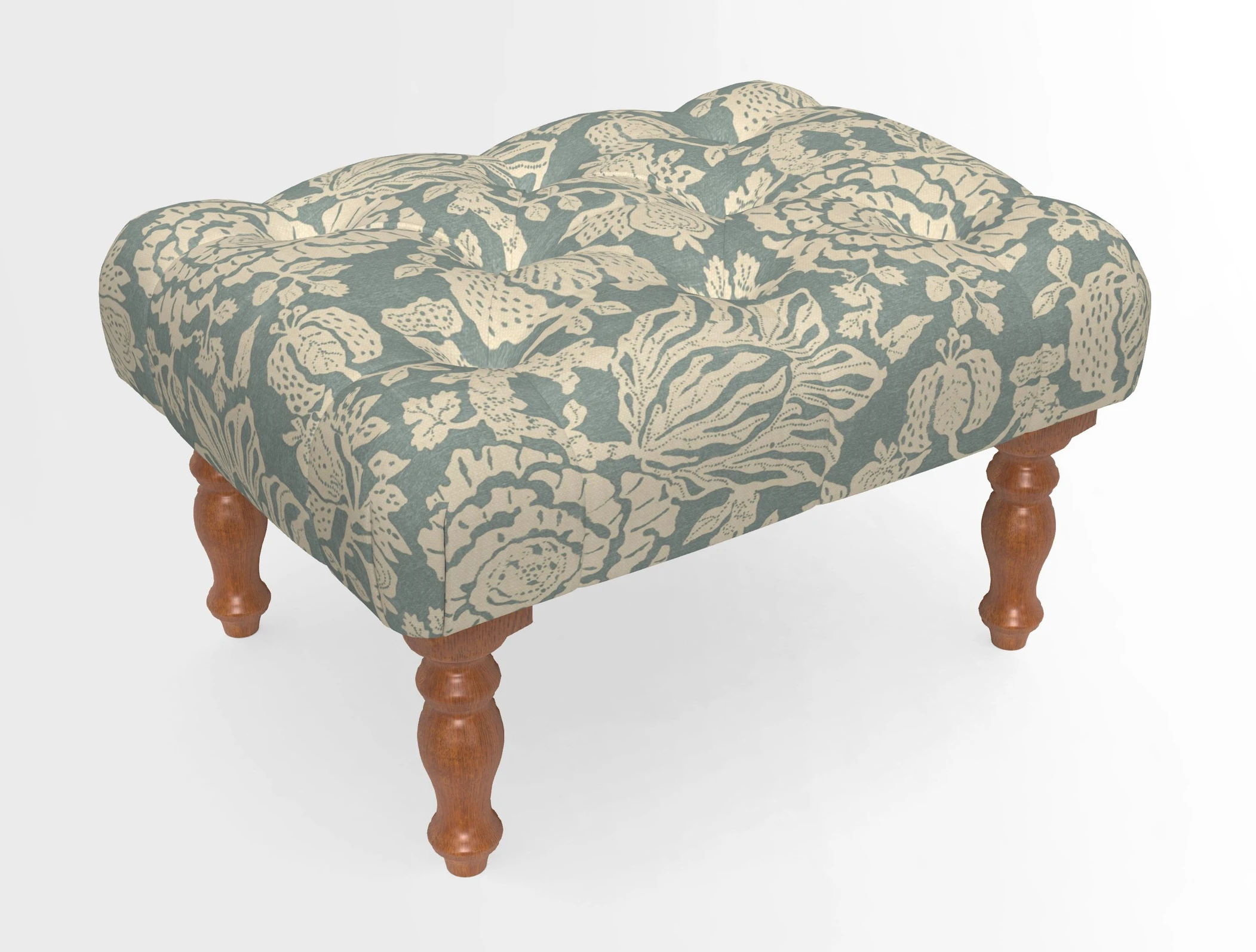 Chelsham Footstool in Two Tone Plain Biscuit