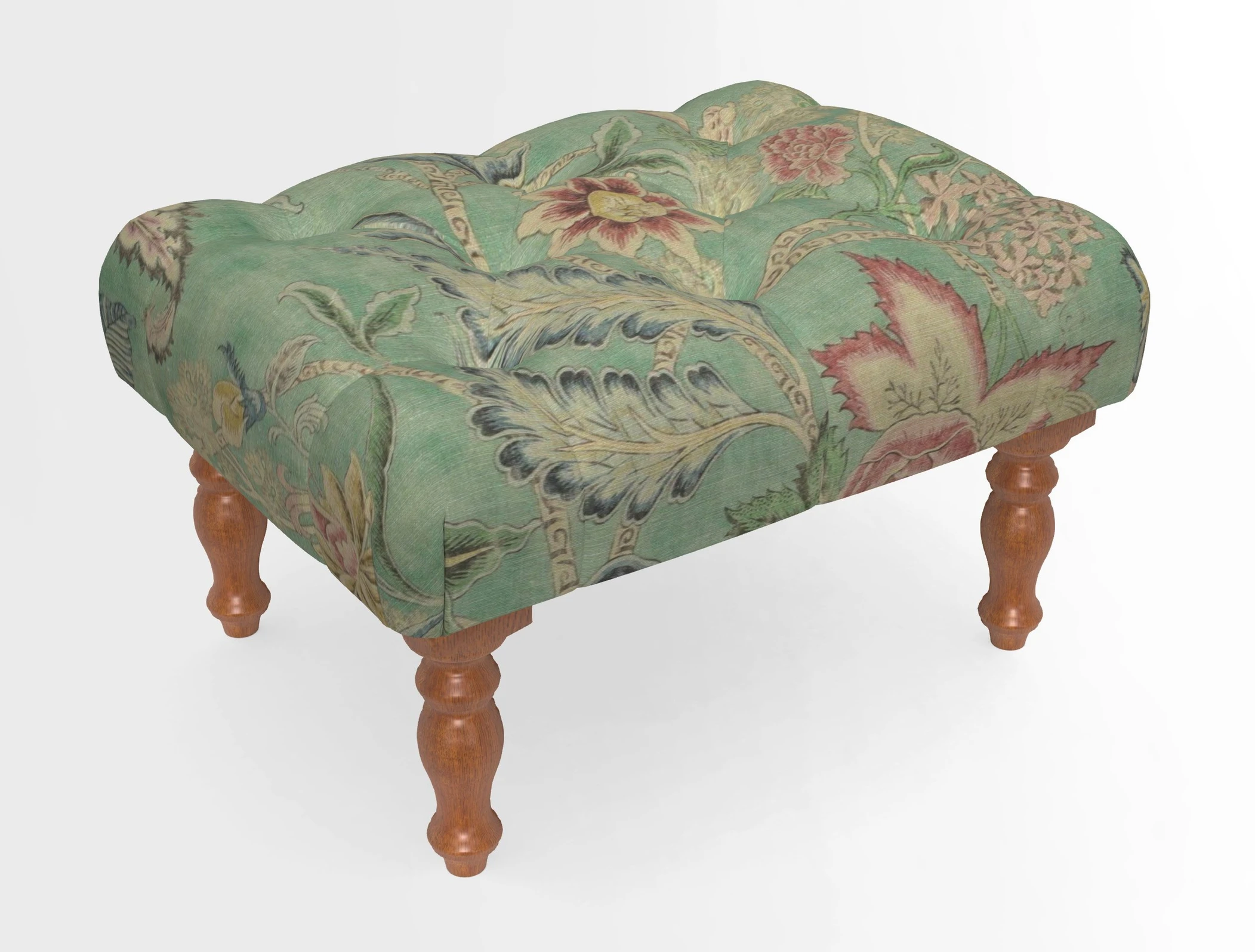 Chelsham Footstool in Two Tone Plain Biscuit