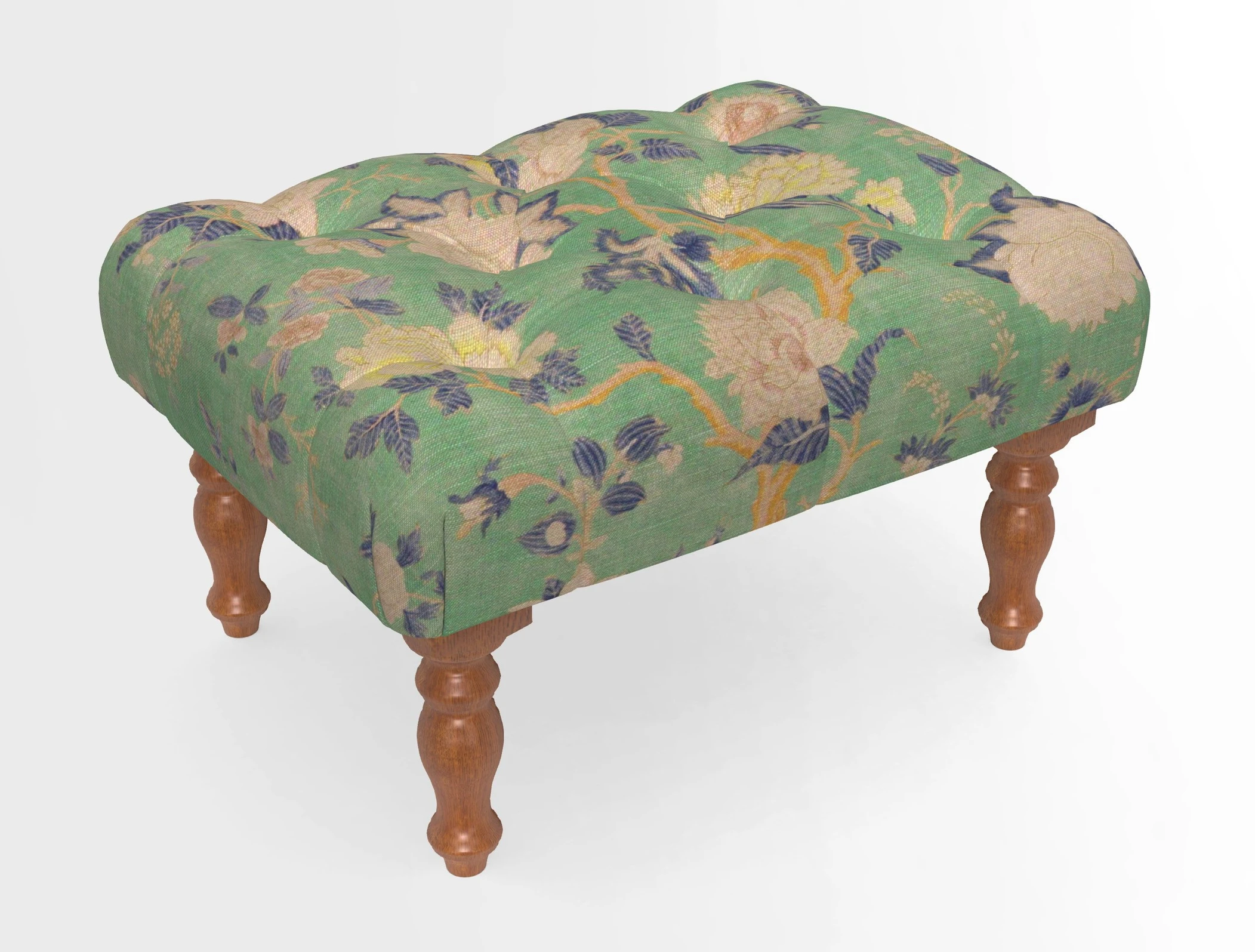 Chelsham Footstool in Two Tone Plain Biscuit
