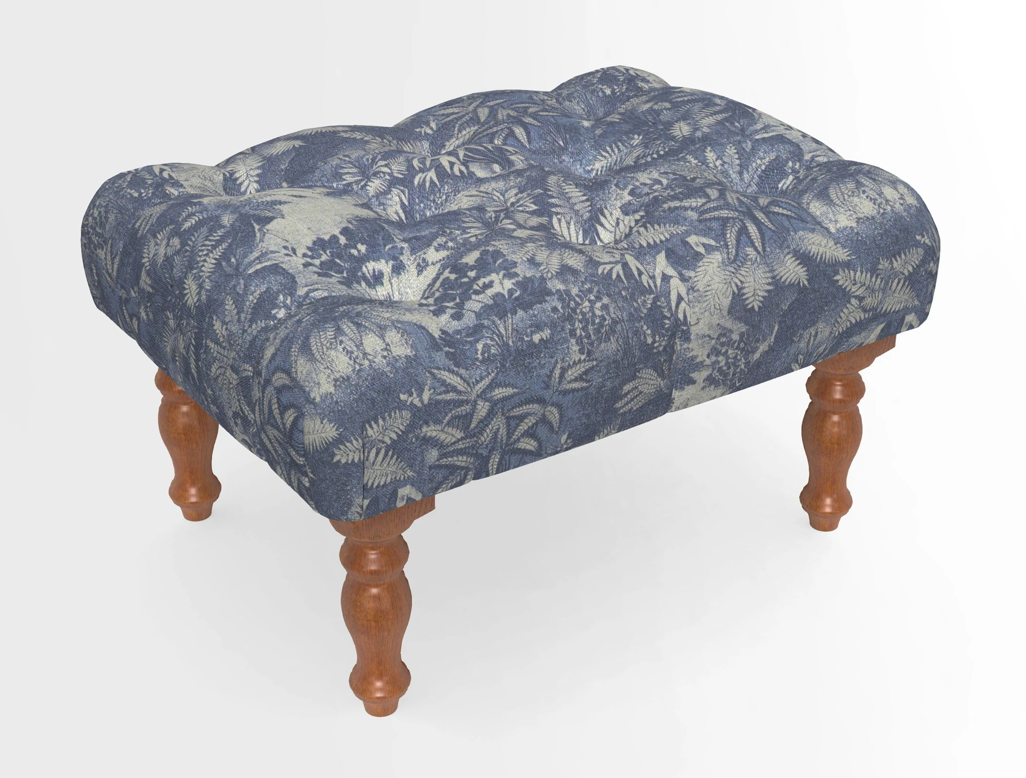 Chelsham Footstool in Two Tone Plain Biscuit