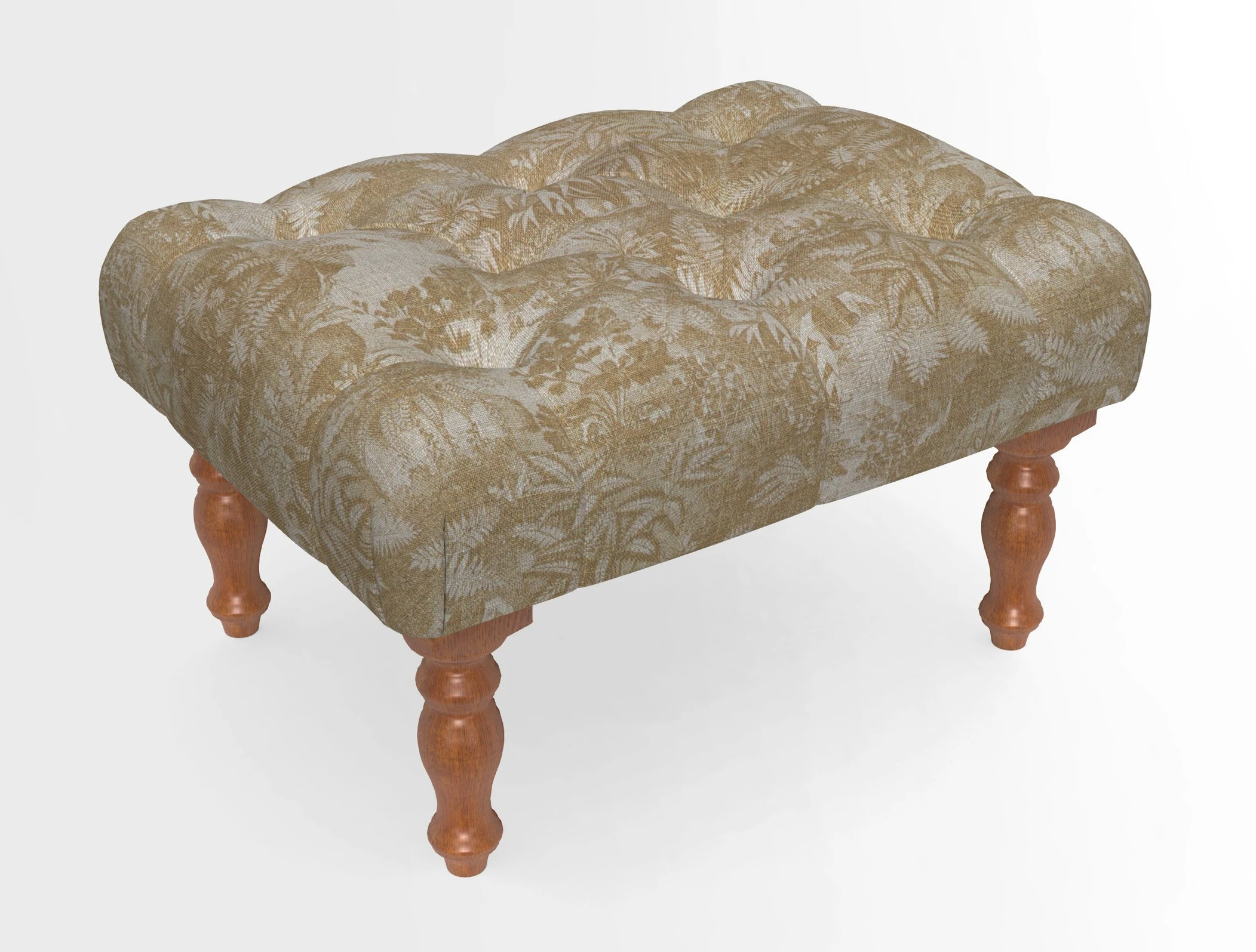 Chelsham Footstool in Two Tone Plain Biscuit