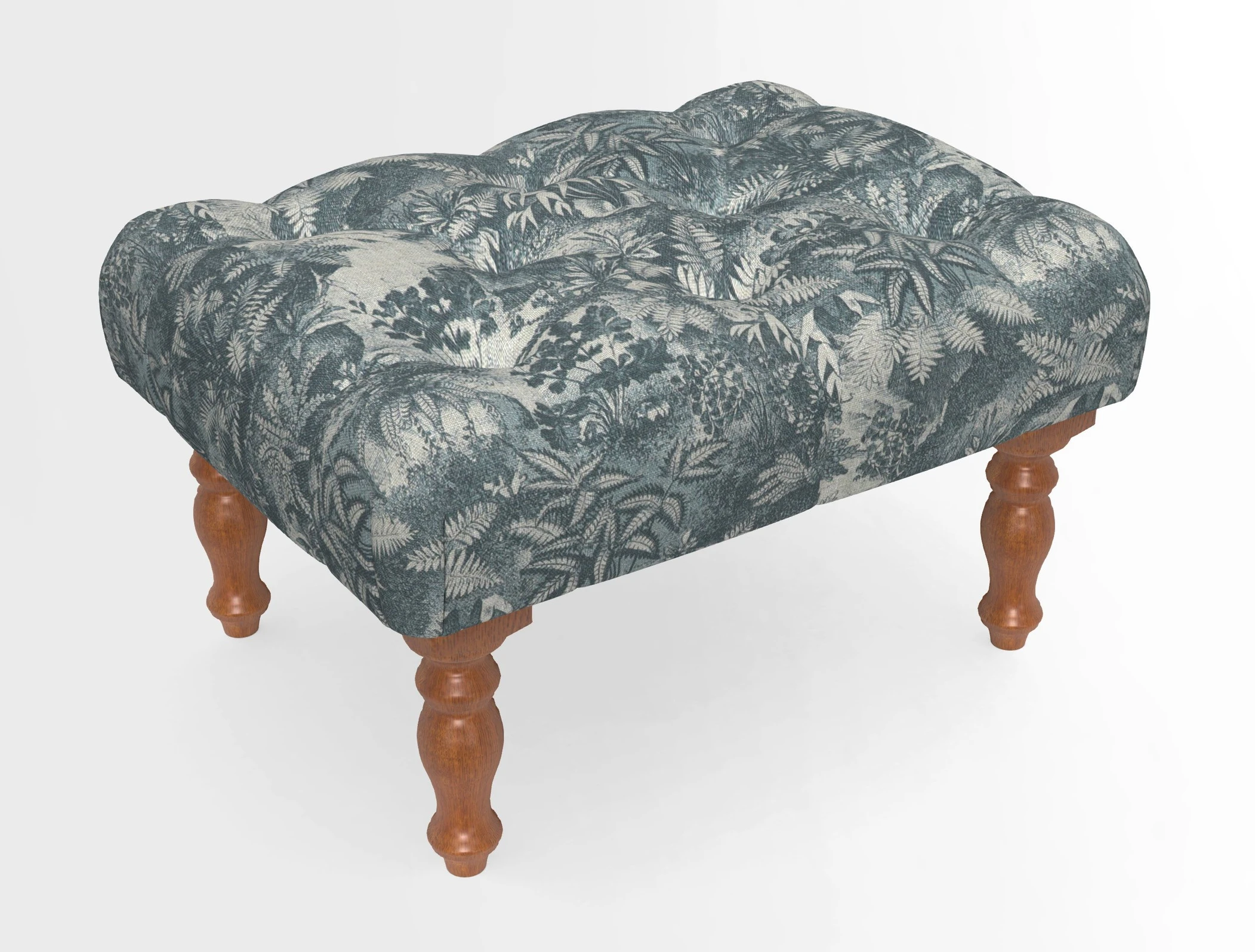 Chelsham Footstool in Two Tone Plain Biscuit