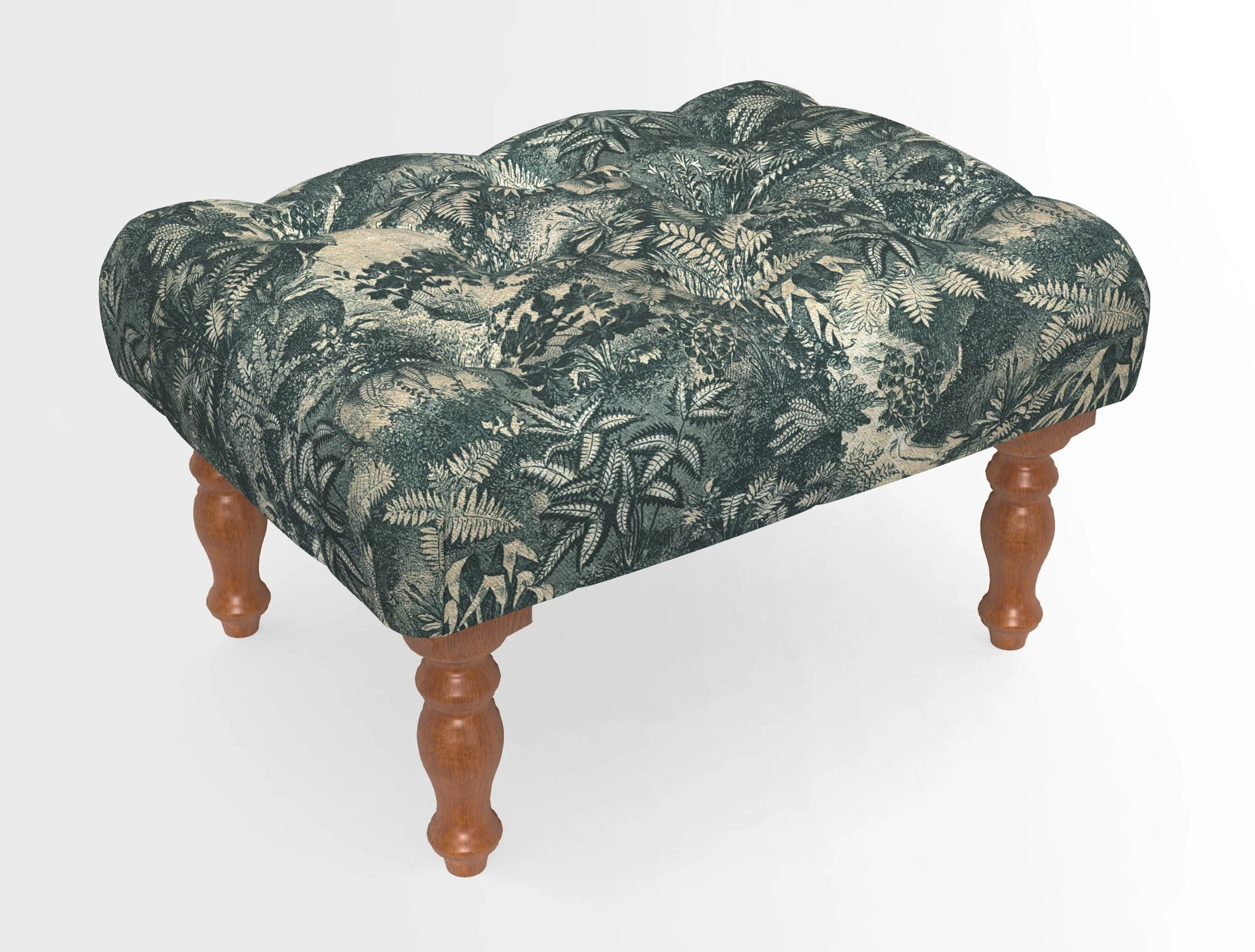 Chelsham Footstool in Two Tone Plain Biscuit