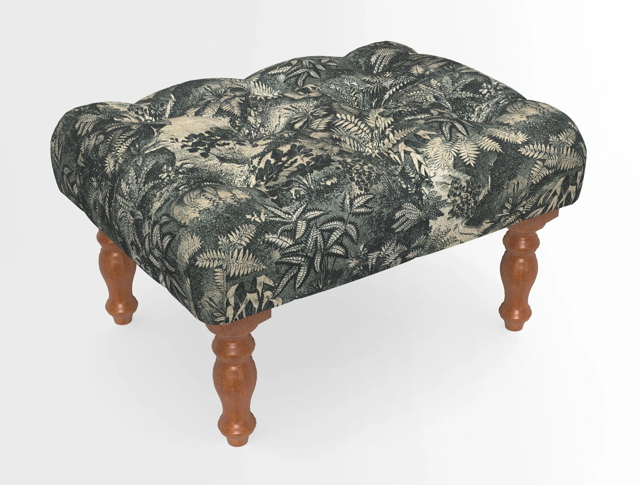Chelsham Footstool in Two Tone Plain Biscuit