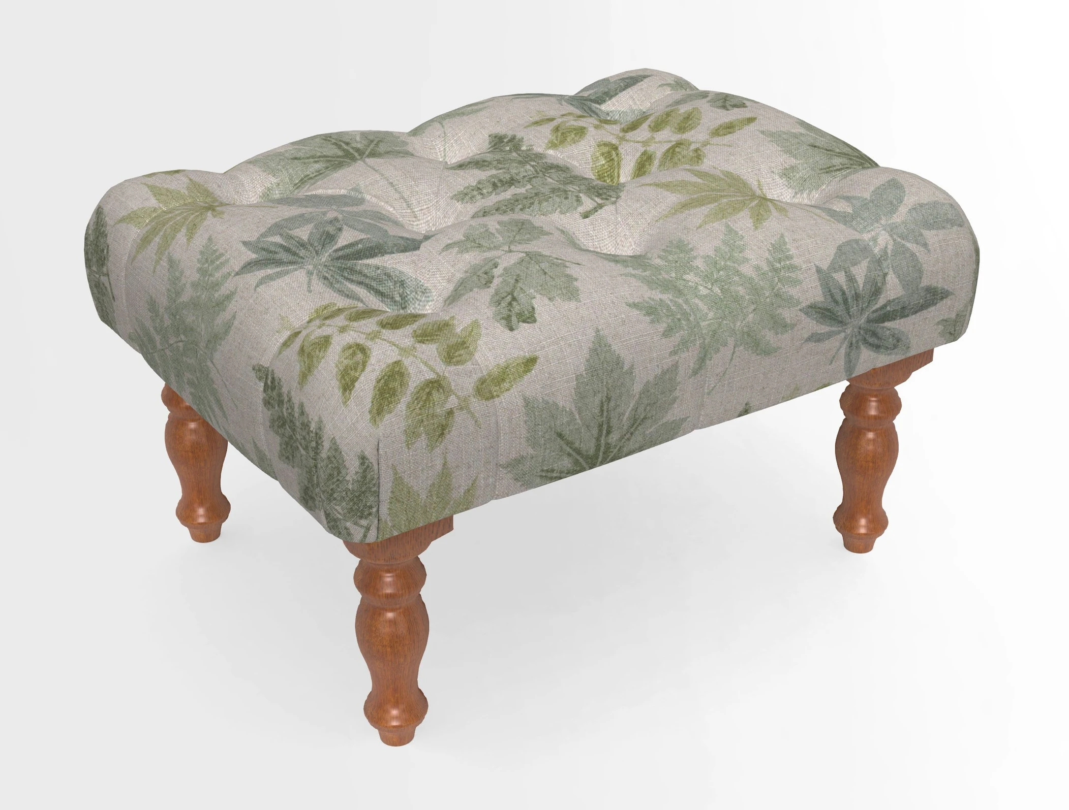 Chelsham Footstool in Two Tone Plain Biscuit