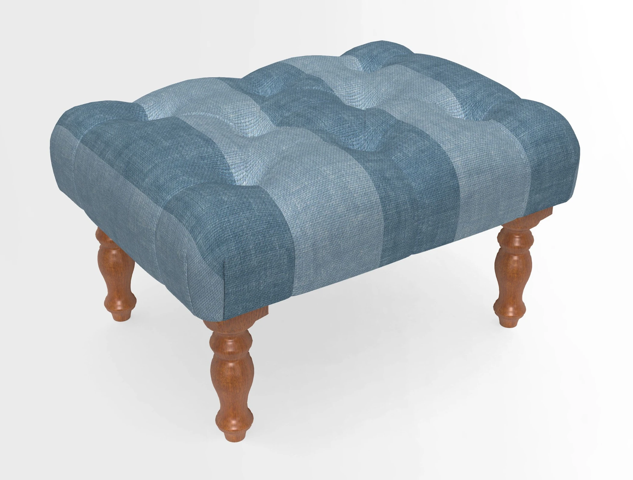 Chelsham Footstool in Two Tone Plain Biscuit