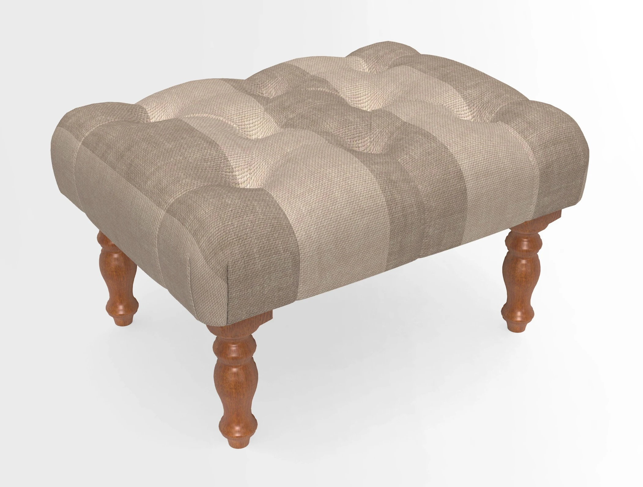 Chelsham Footstool in Two Tone Plain Biscuit