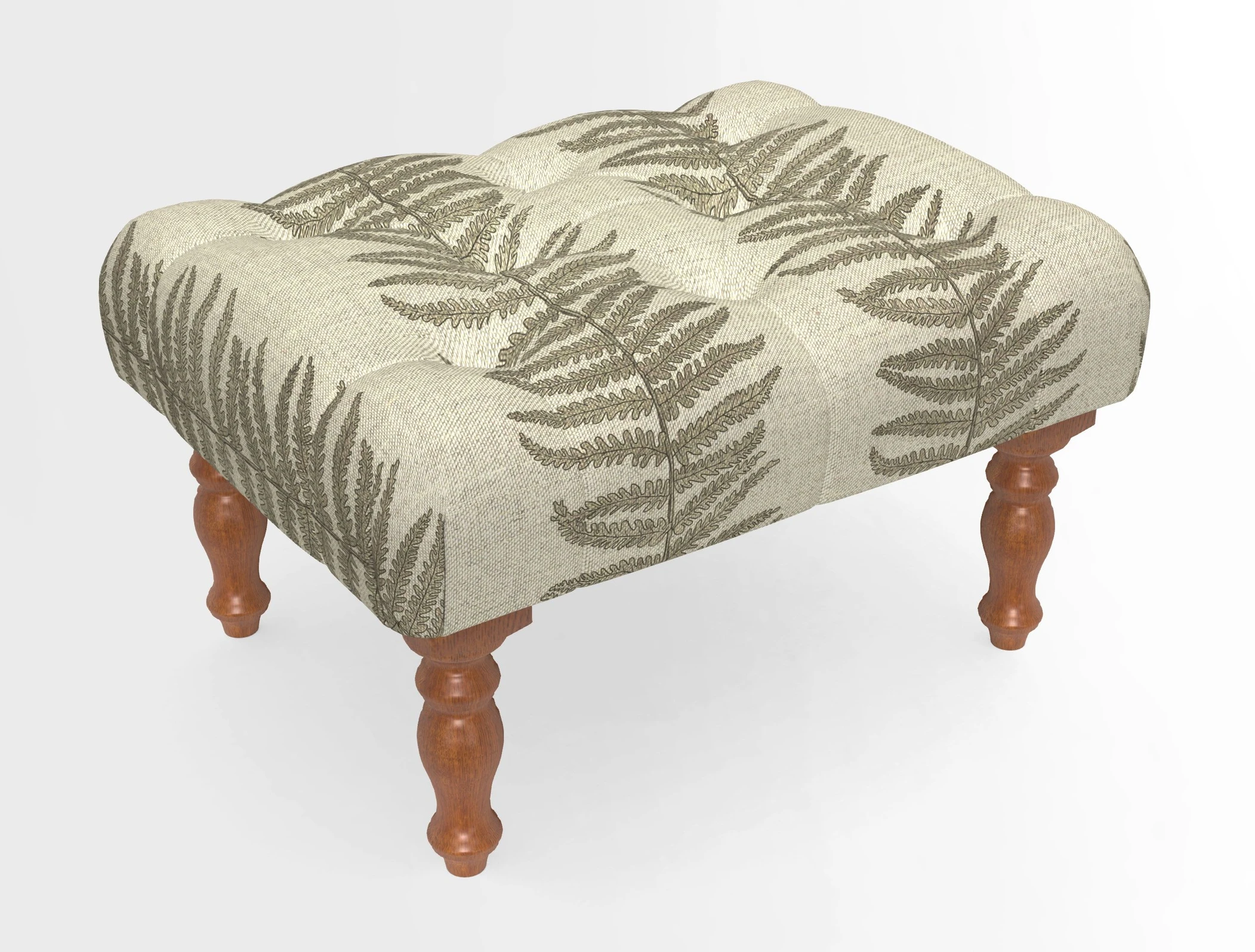 Chelsham Footstool in Two Tone Plain Biscuit