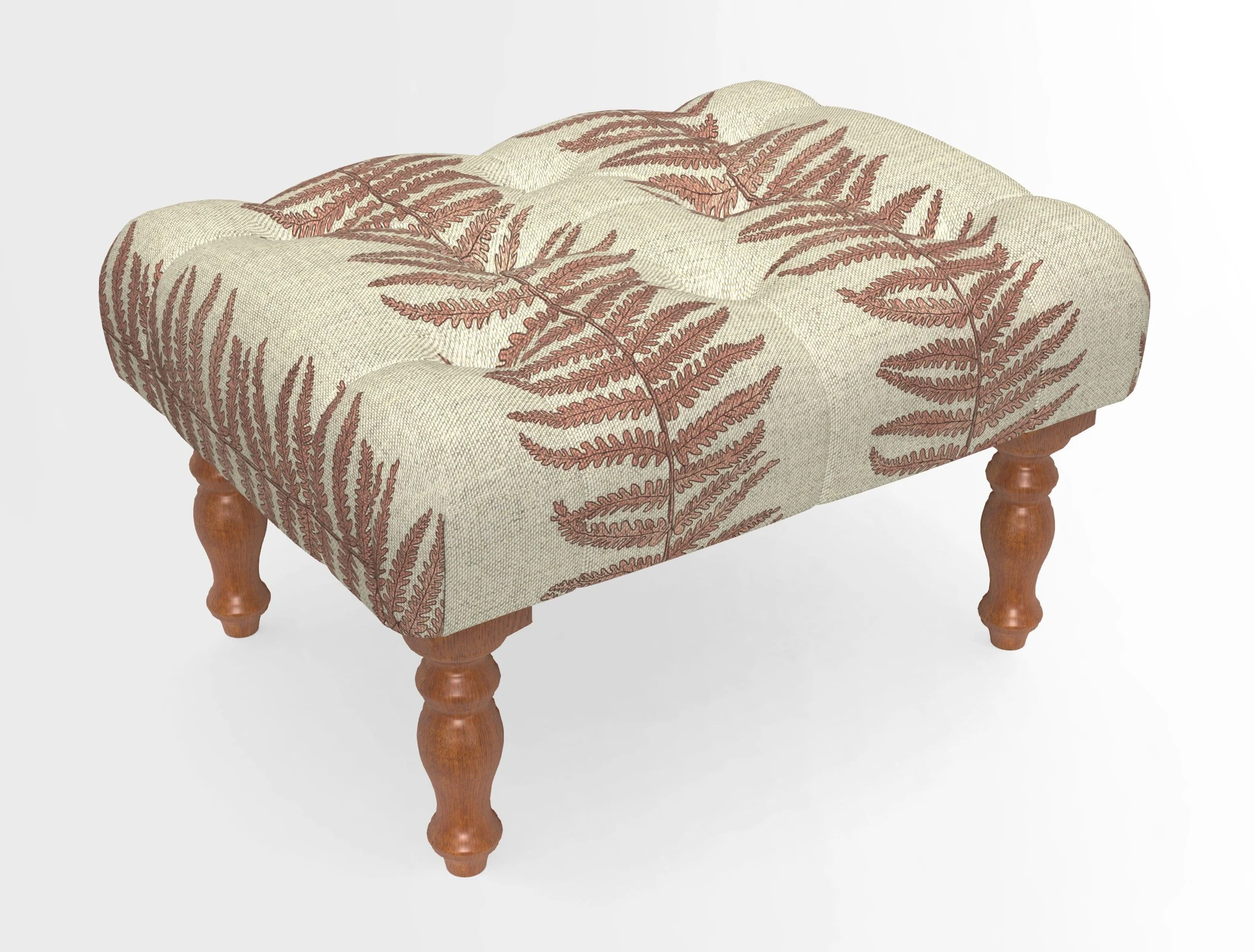 Chelsham Footstool in Two Tone Plain Biscuit