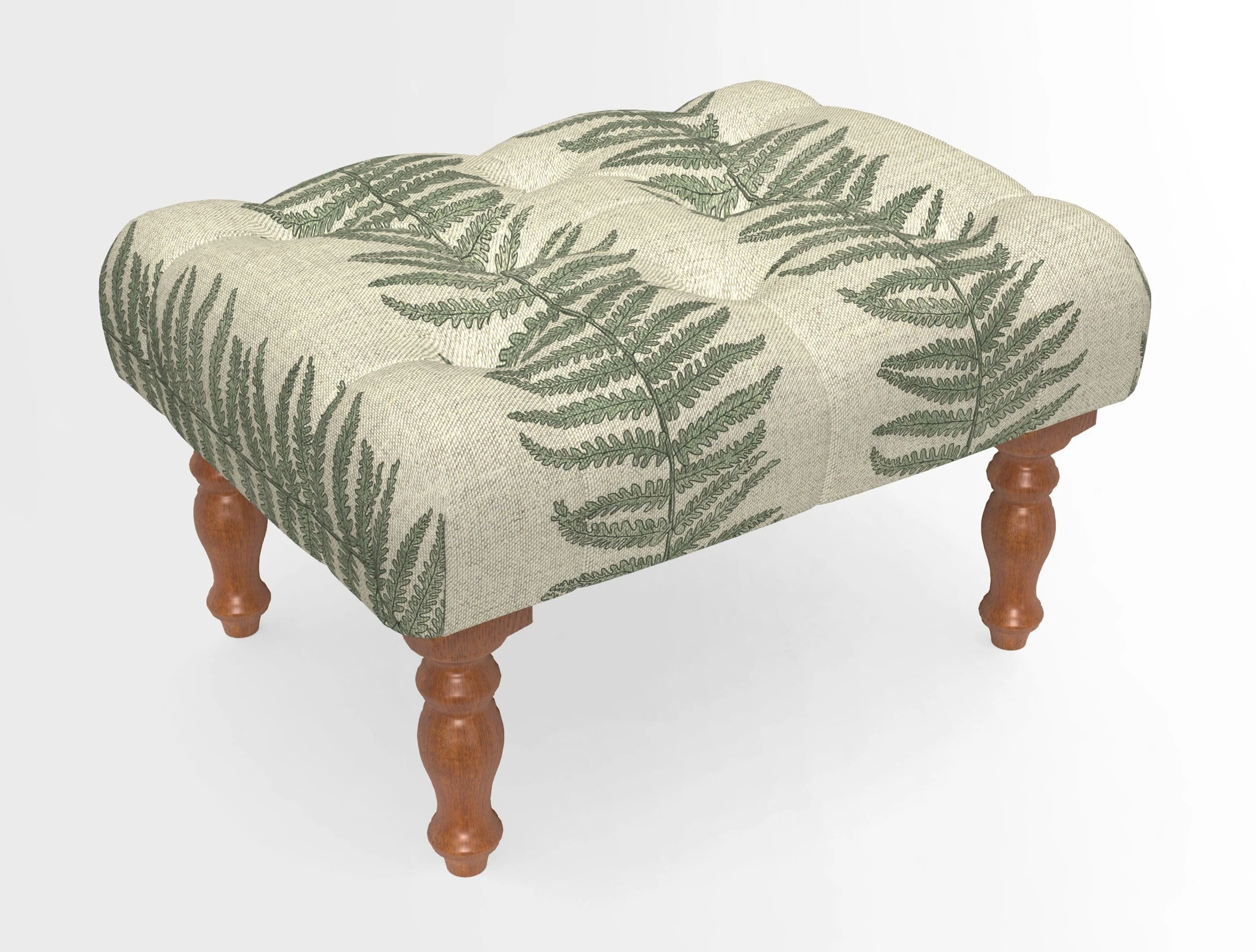Chelsham Footstool in Two Tone Plain Biscuit