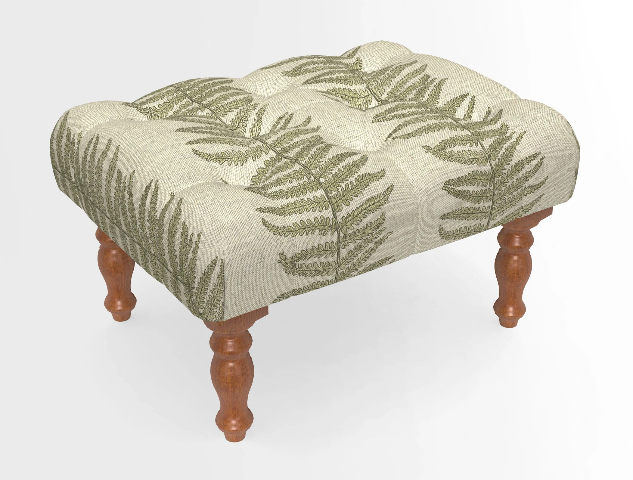 Chelsham Footstool in Two Tone Plain Biscuit