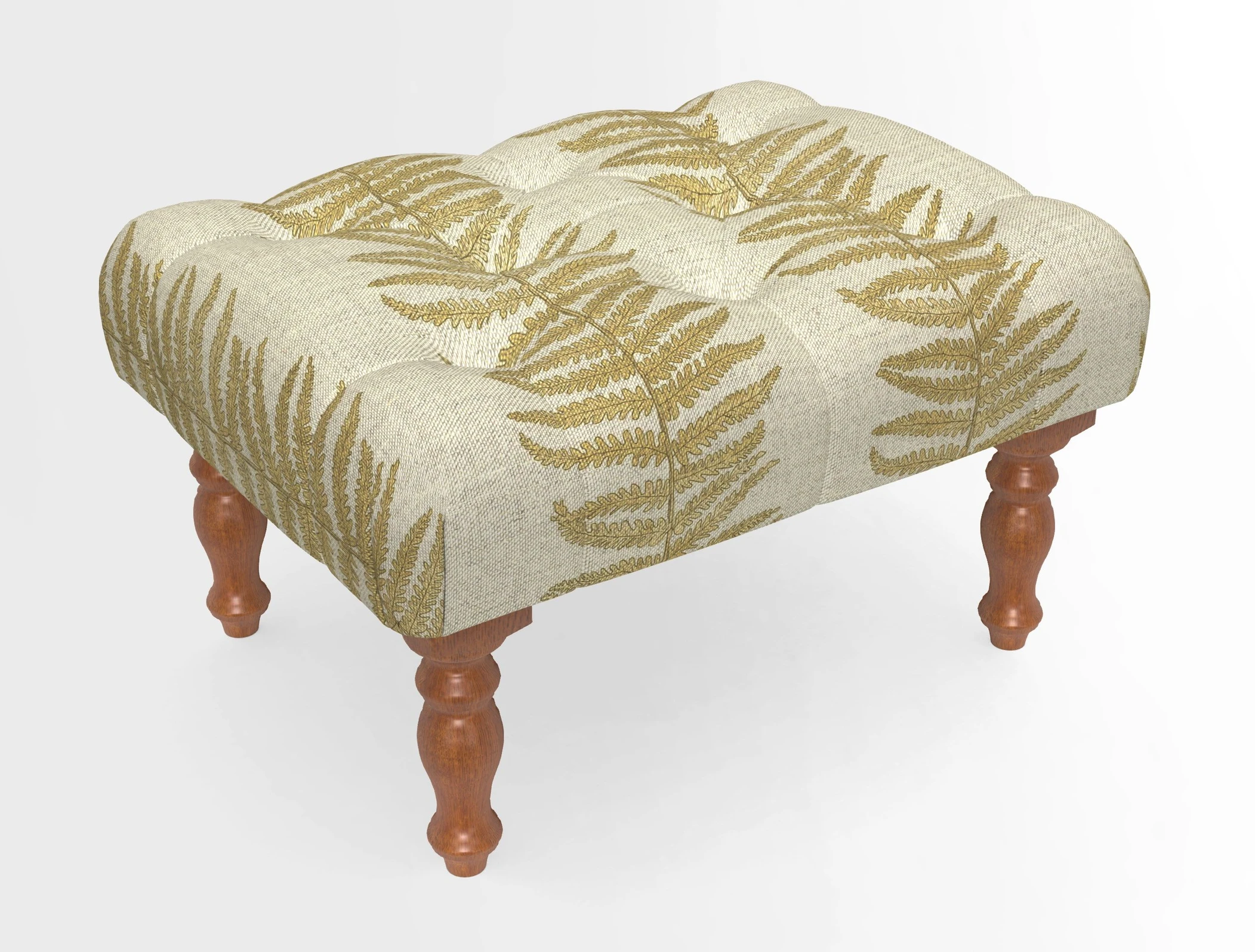 Chelsham Footstool in Two Tone Plain Biscuit