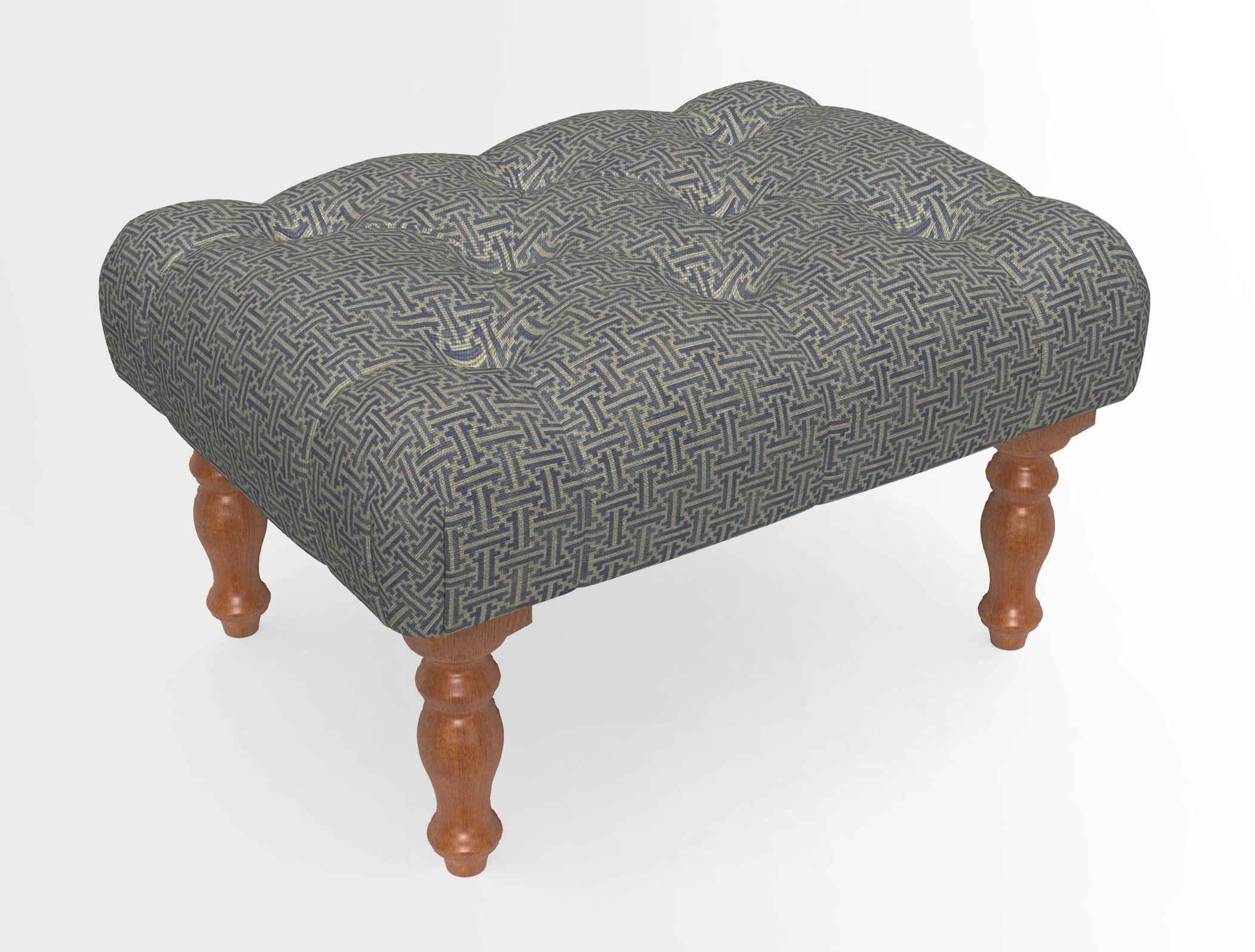 Chelsham Footstool in Two Tone Plain Biscuit