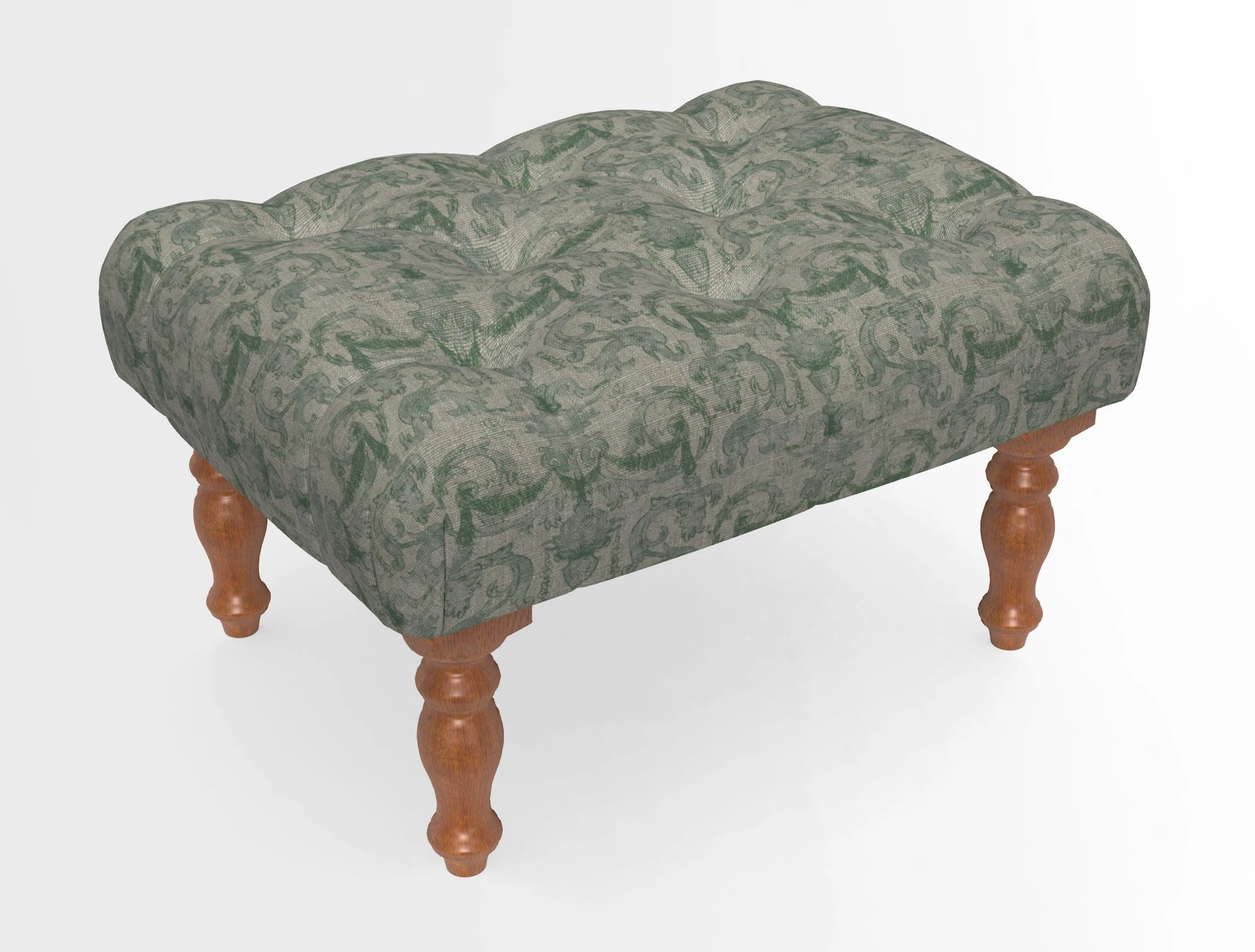 Chelsham Footstool in Two Tone Plain Biscuit