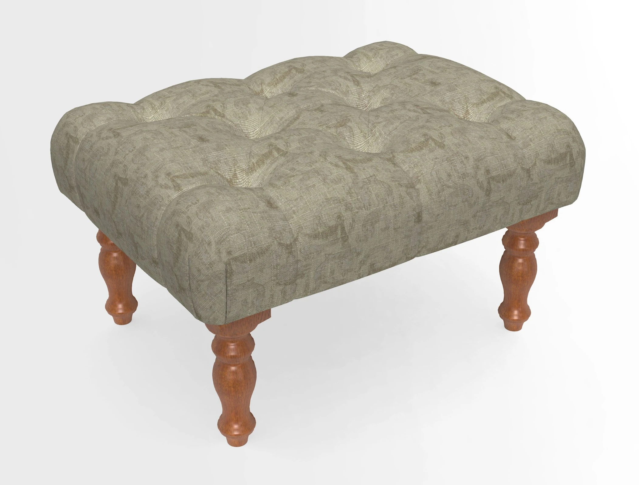 Chelsham Footstool in Two Tone Plain Biscuit