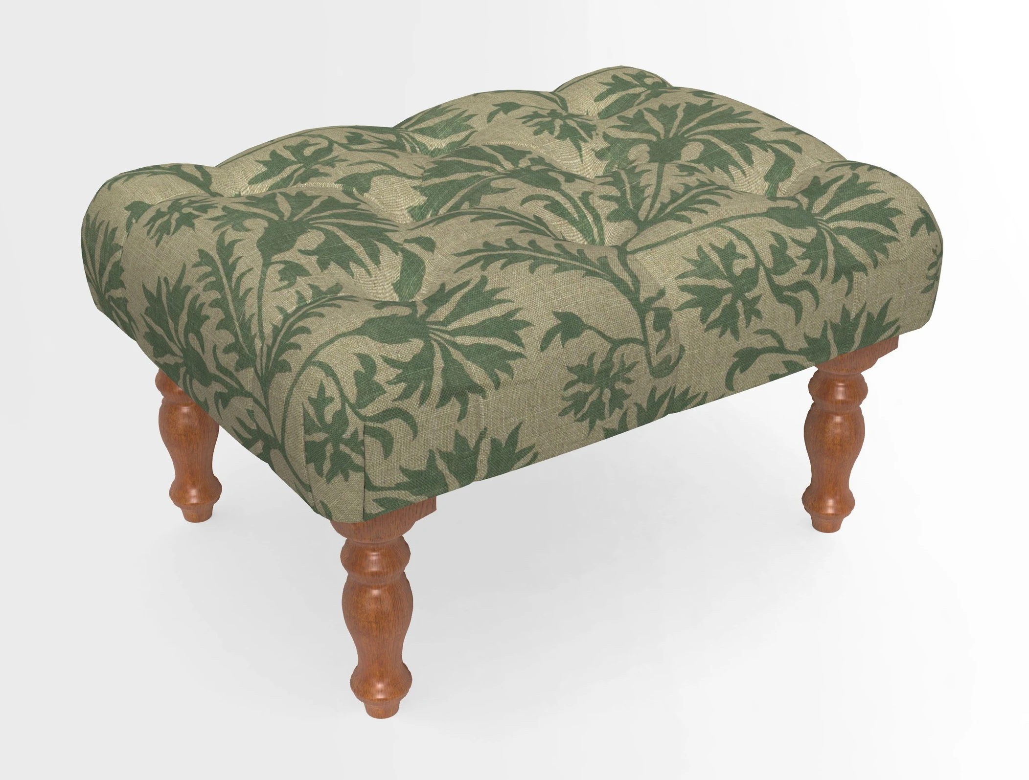 Chelsham Footstool in Two Tone Plain Biscuit