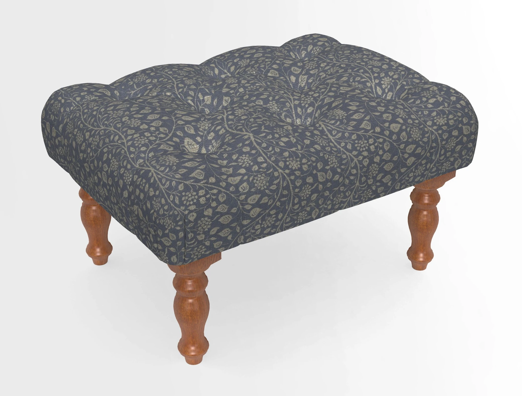 Chelsham Footstool in Two Tone Plain Biscuit