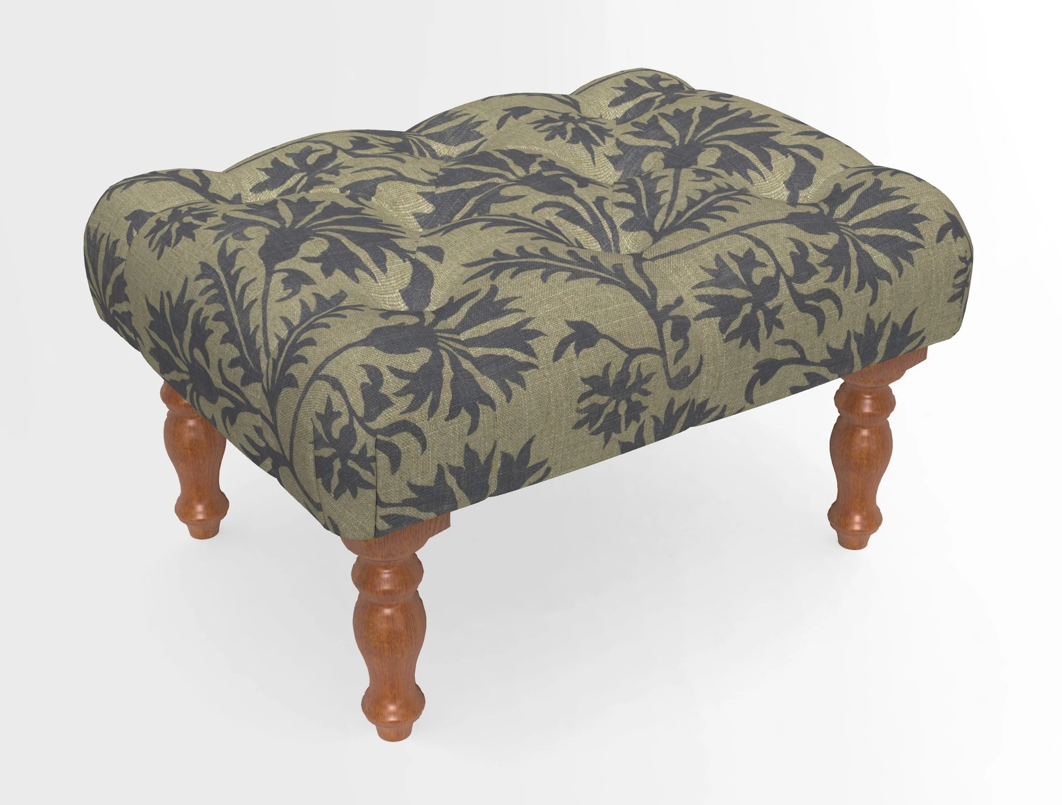 Chelsham Footstool in Two Tone Plain Biscuit