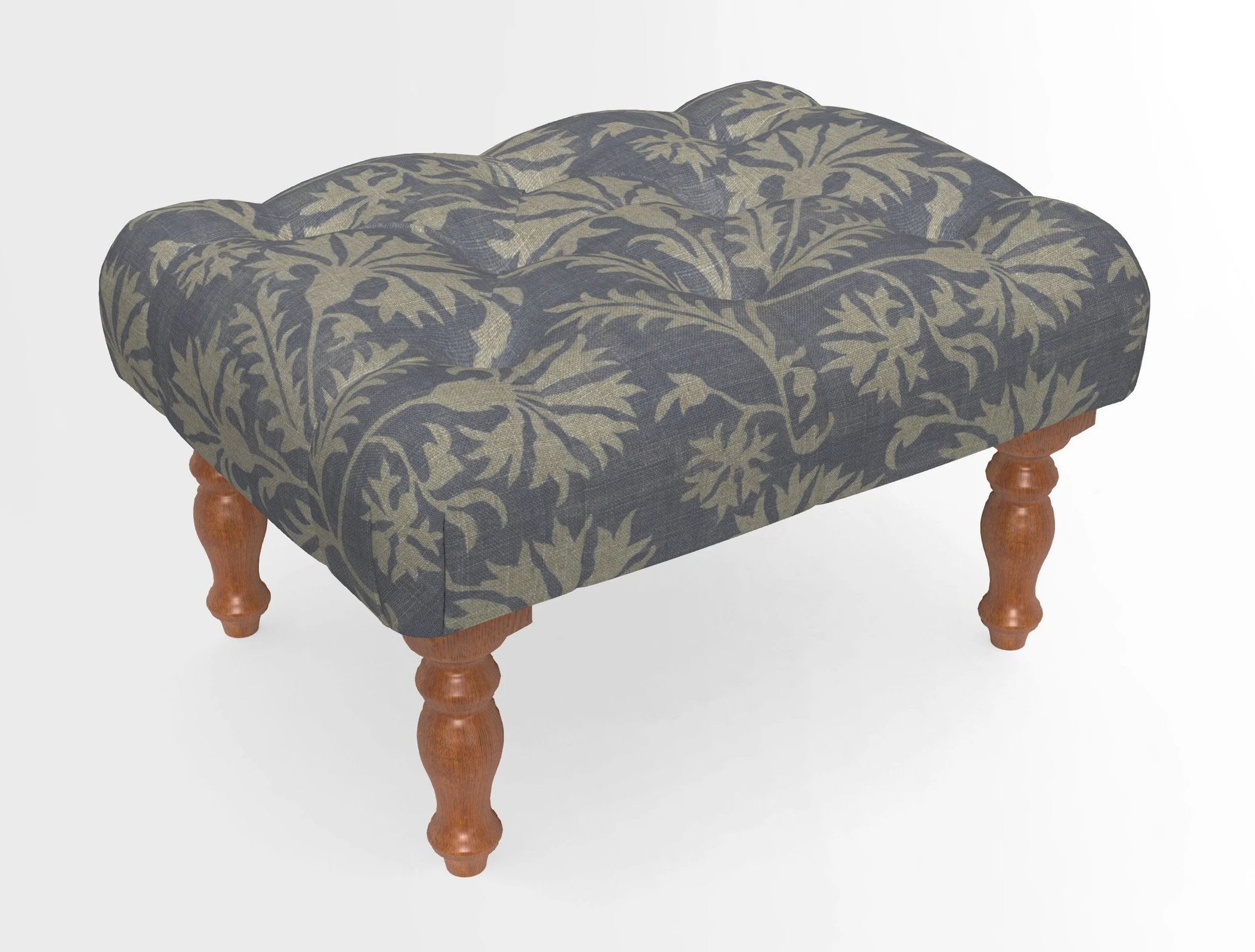 Chelsham Footstool in Two Tone Plain Biscuit