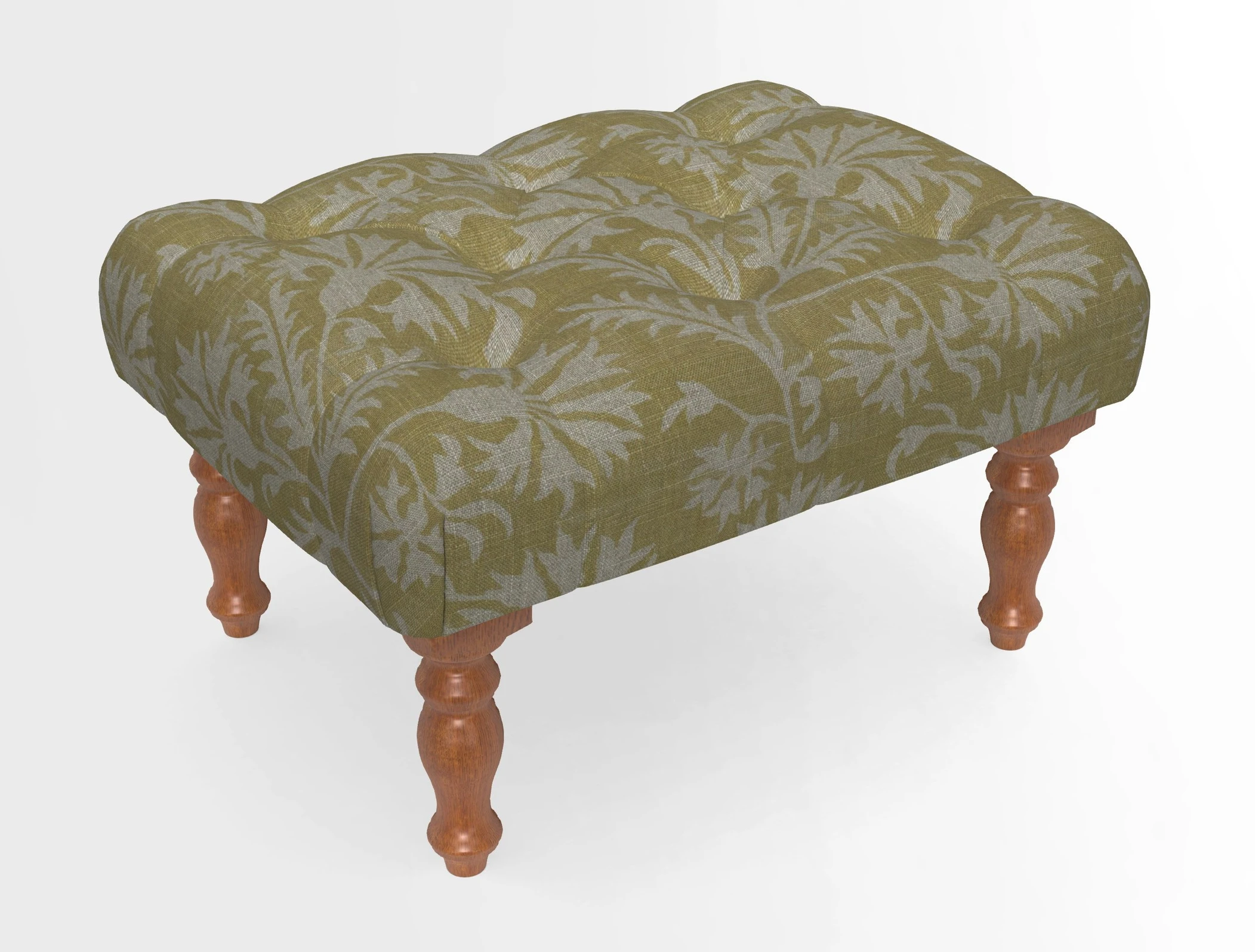 Chelsham Footstool in Two Tone Plain Biscuit