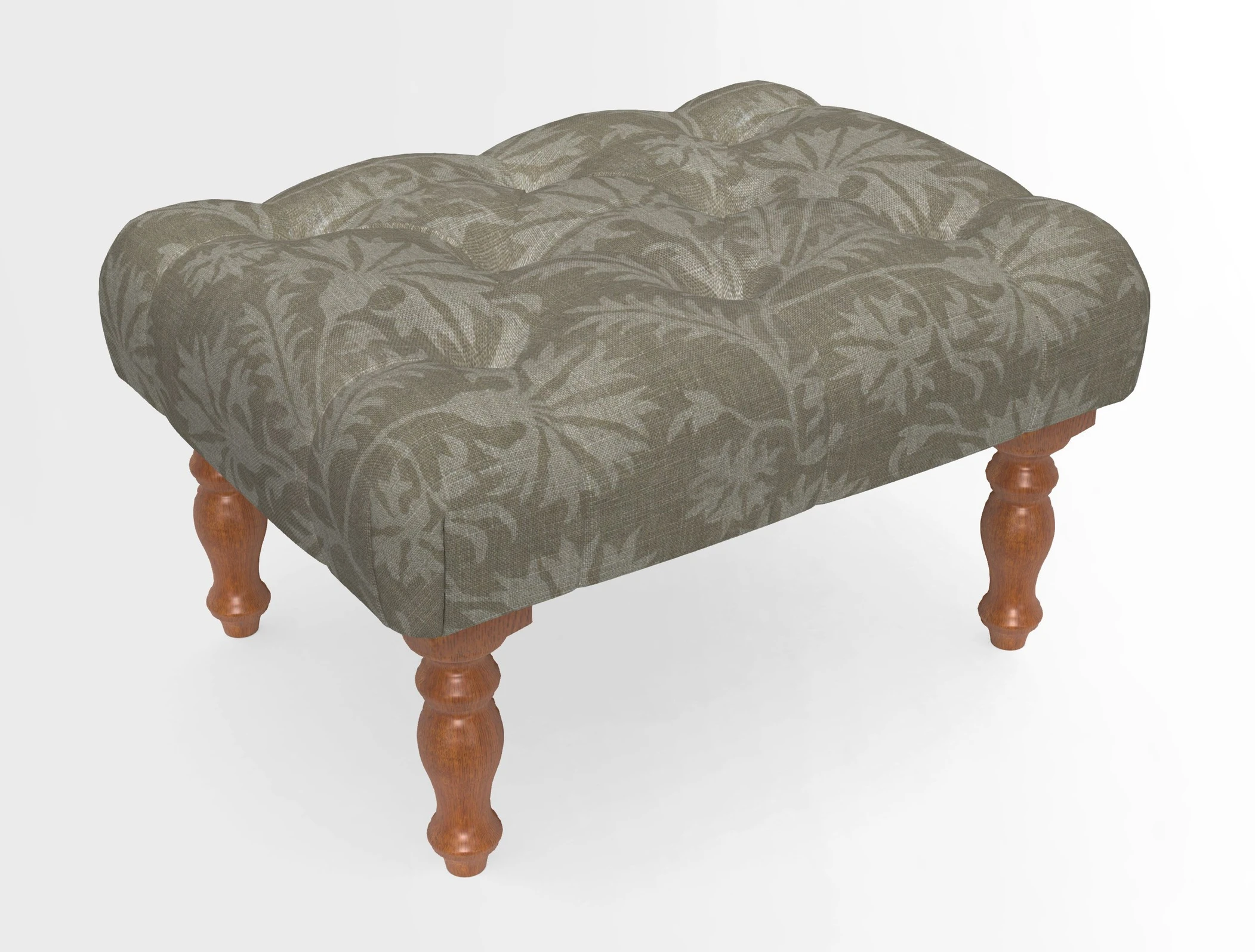 Chelsham Footstool in Two Tone Plain Biscuit