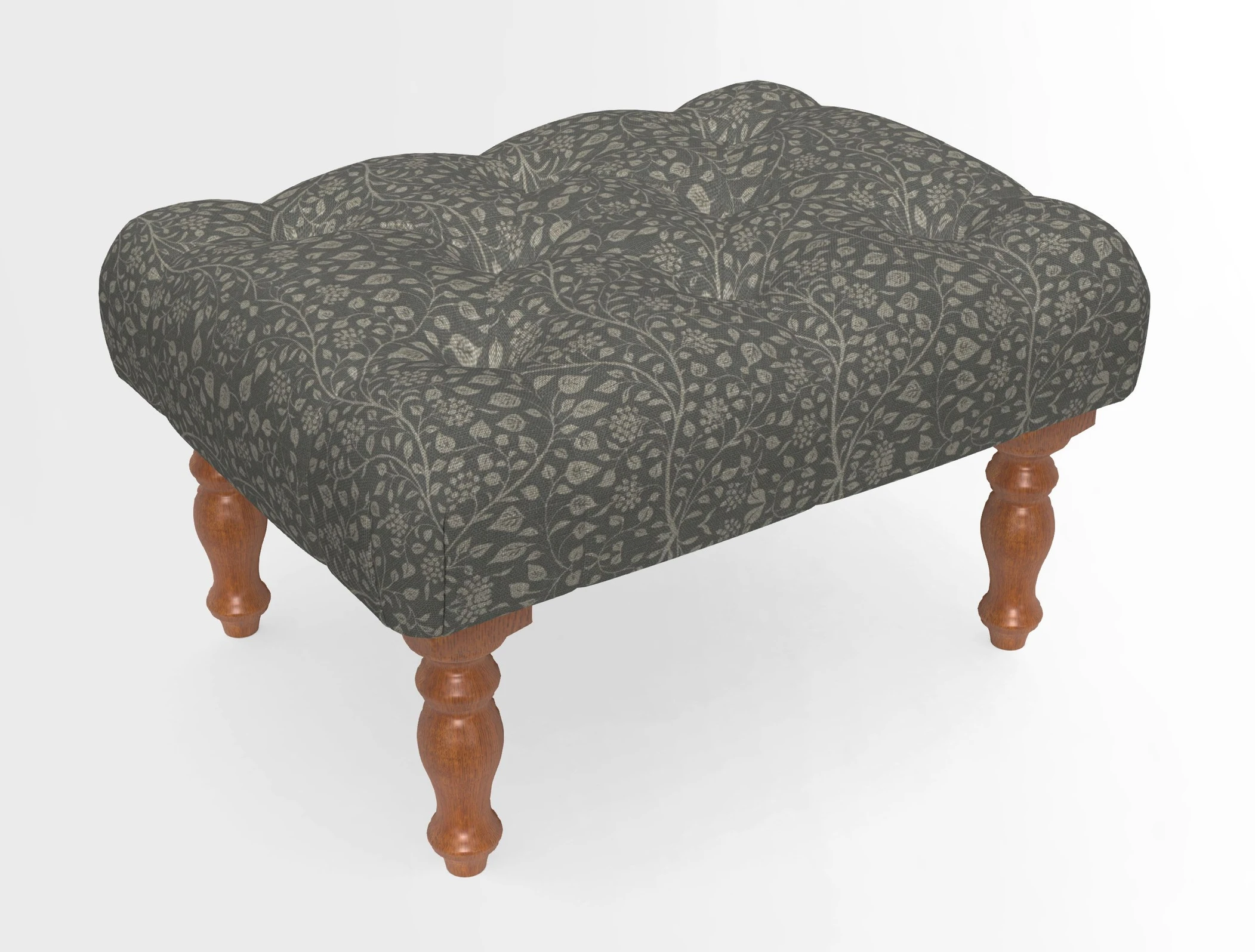 Chelsham Footstool in Two Tone Plain Biscuit