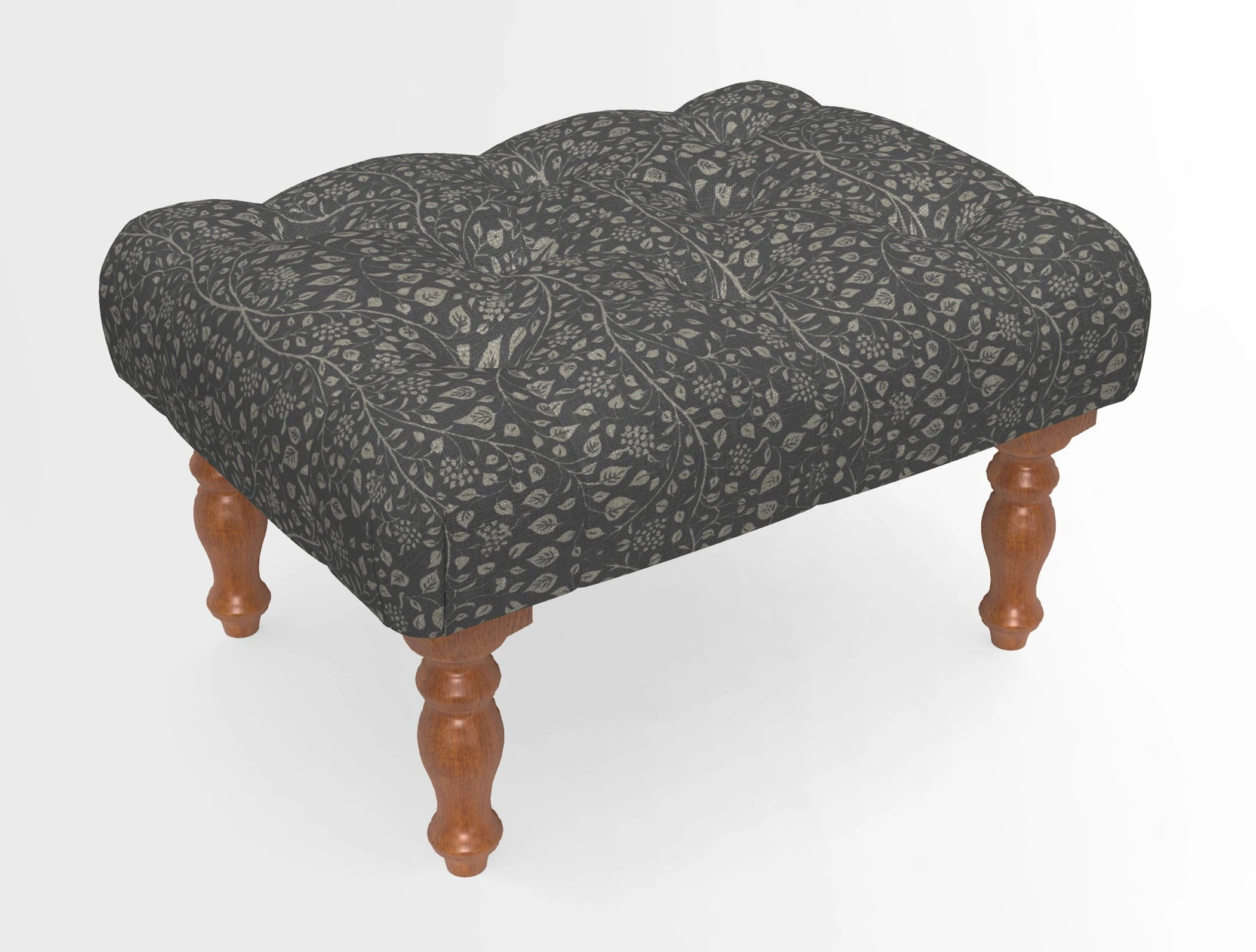 Chelsham Footstool in Two Tone Plain Biscuit