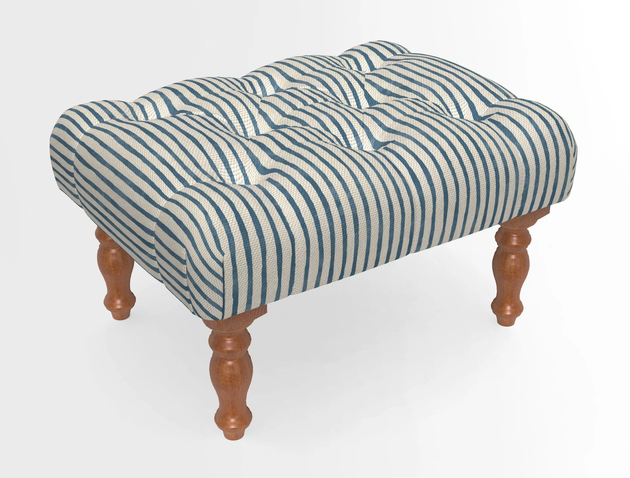 Chelsham Footstool in Two Tone Plain Biscuit