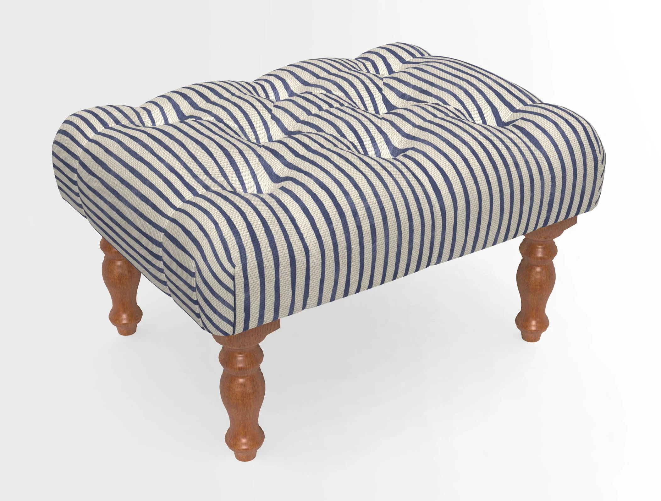 Chelsham Footstool in Two Tone Plain Biscuit