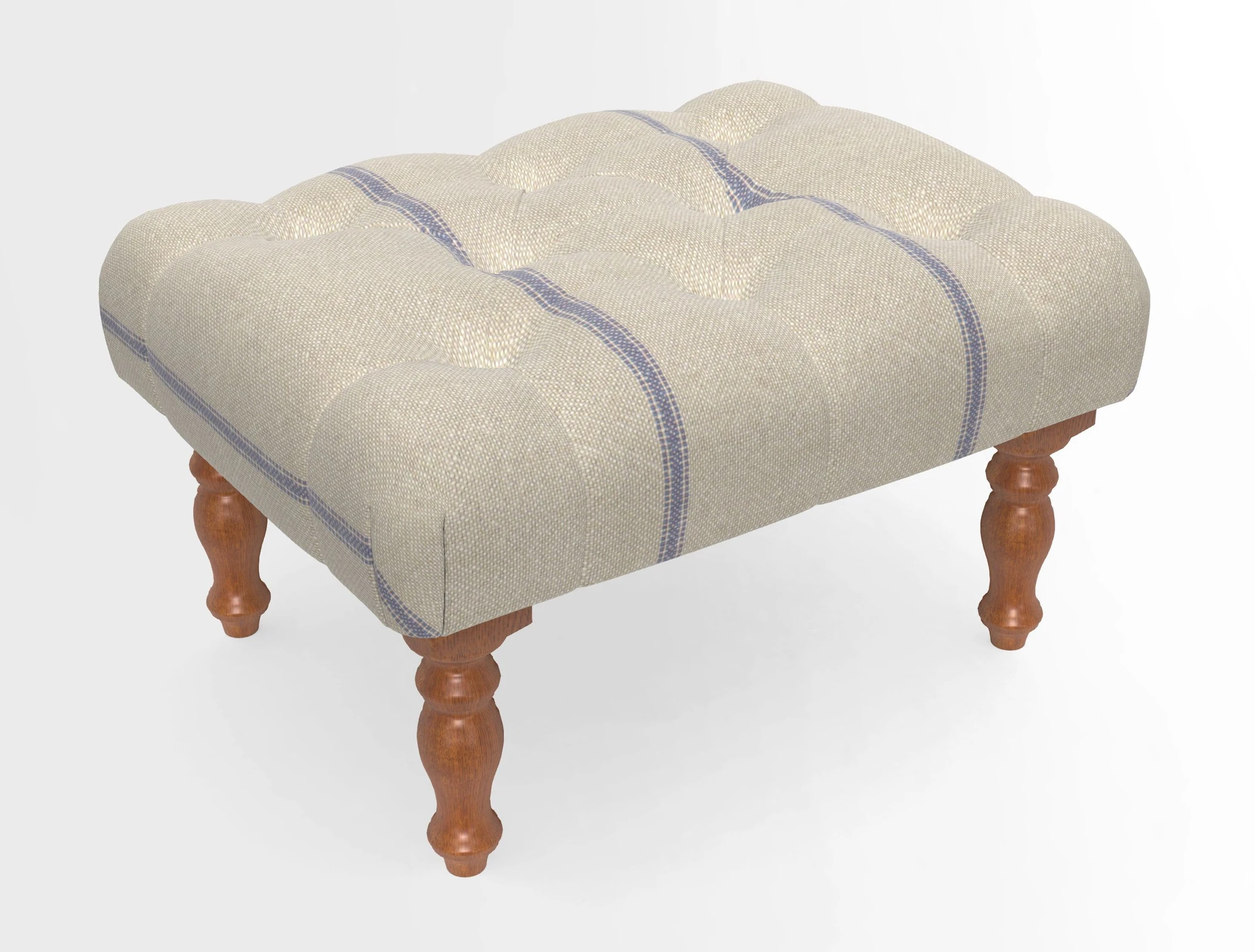 Chelsham Footstool in Two Tone Plain Biscuit