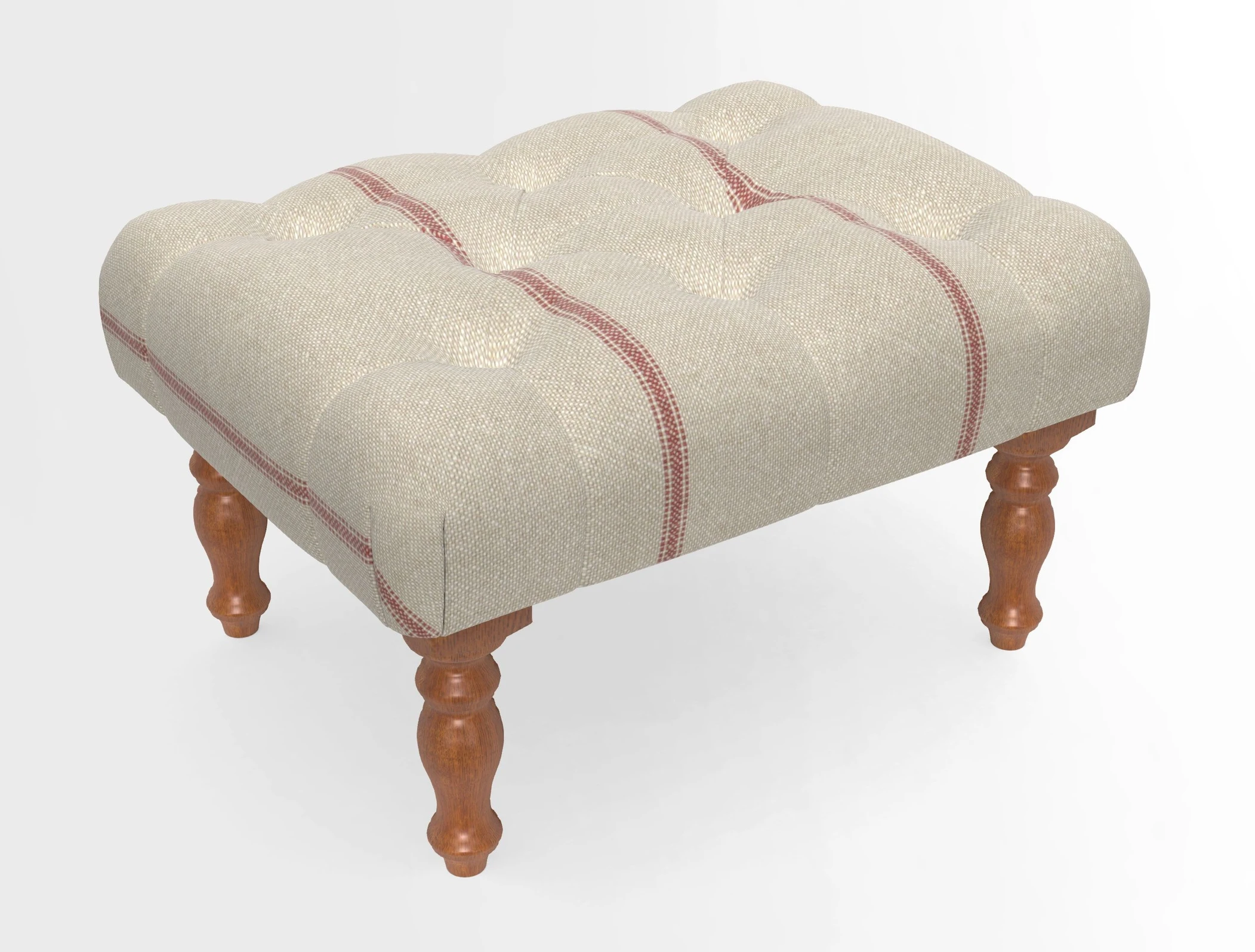 Chelsham Footstool in Two Tone Plain Biscuit