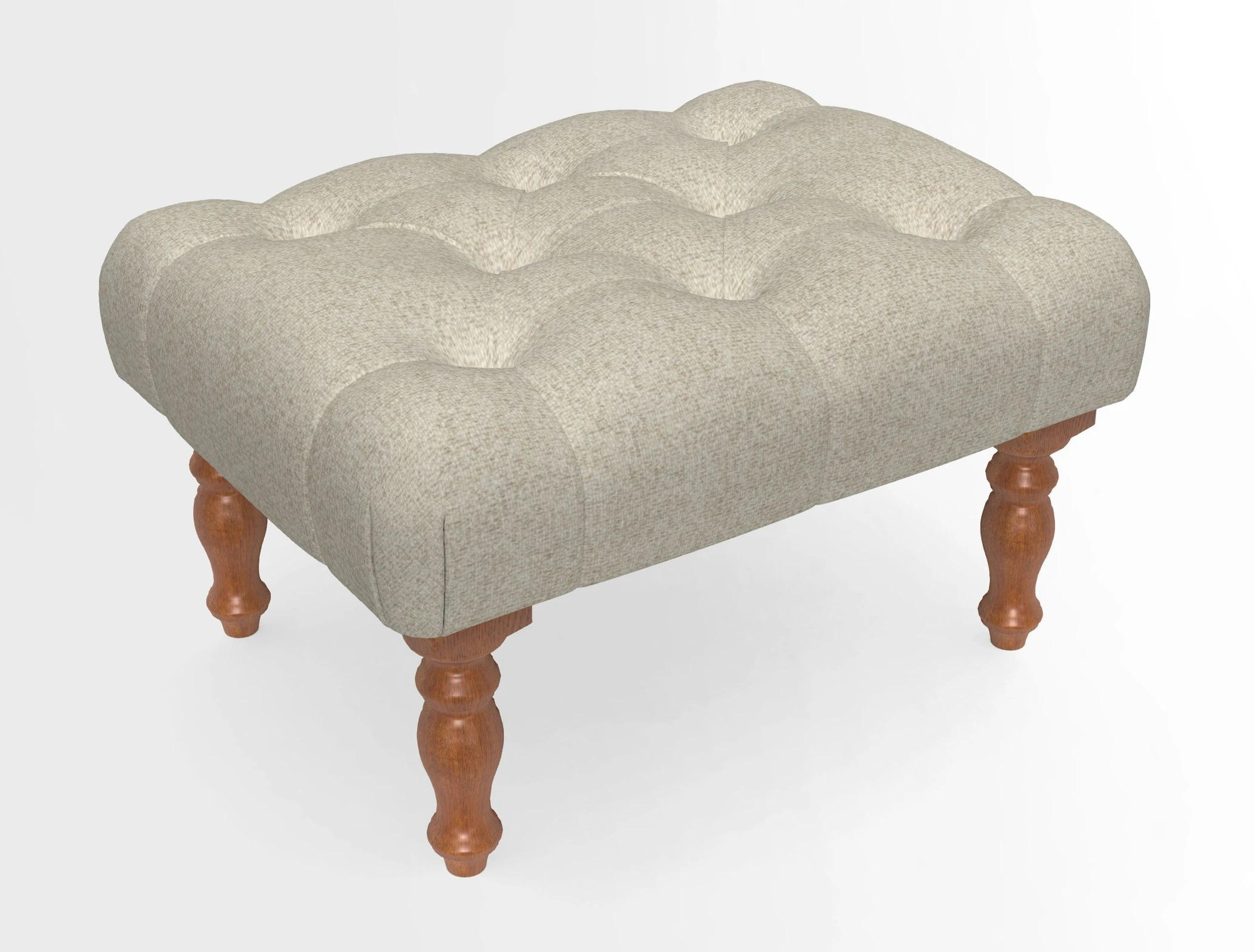 Chelsham Footstool in Two Tone Plain Biscuit
