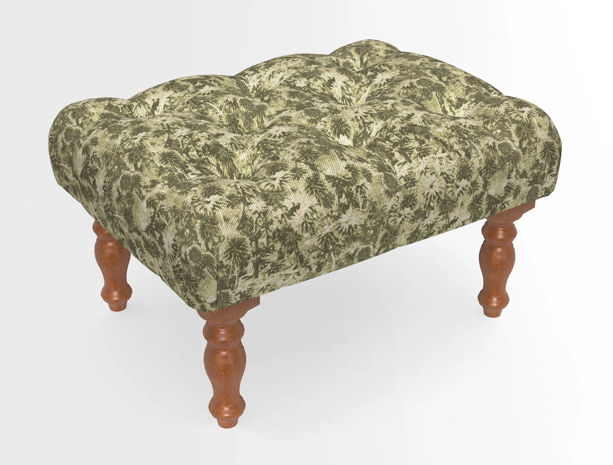 Chelsham Footstool in Two Tone Plain Biscuit