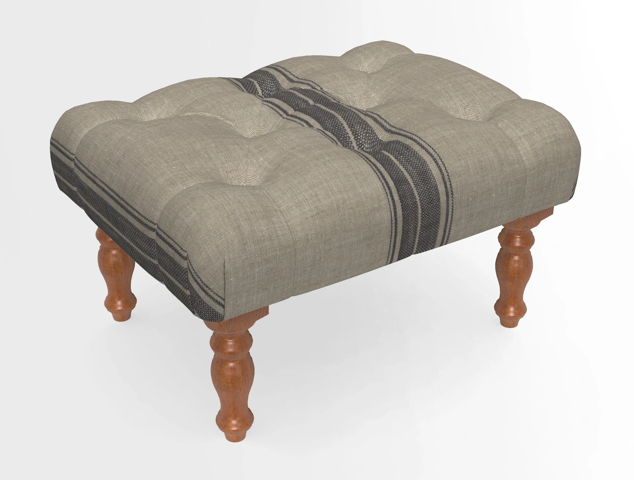 Chelsham Footstool in Two Tone Plain Biscuit