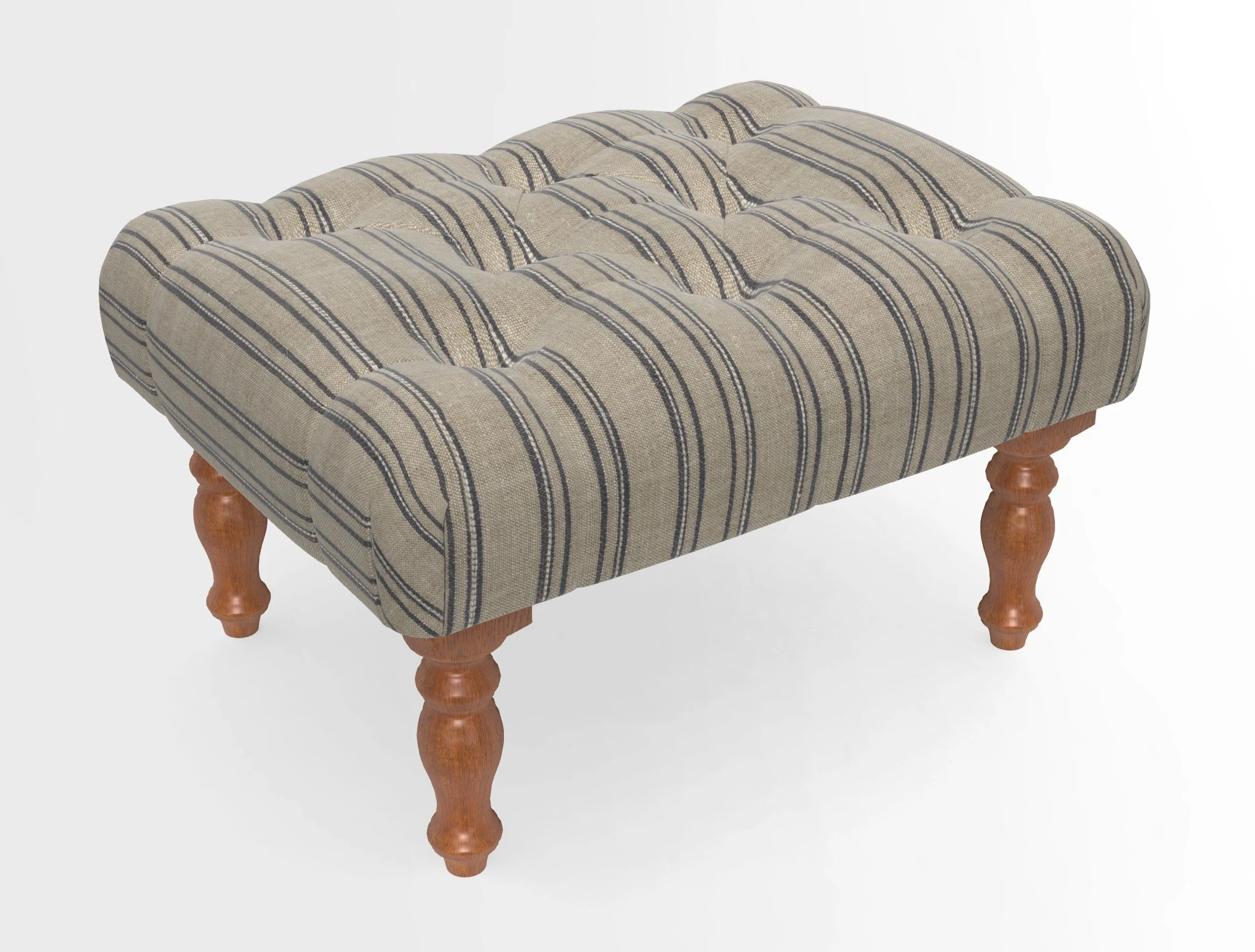 Chelsham Footstool in Two Tone Plain Biscuit