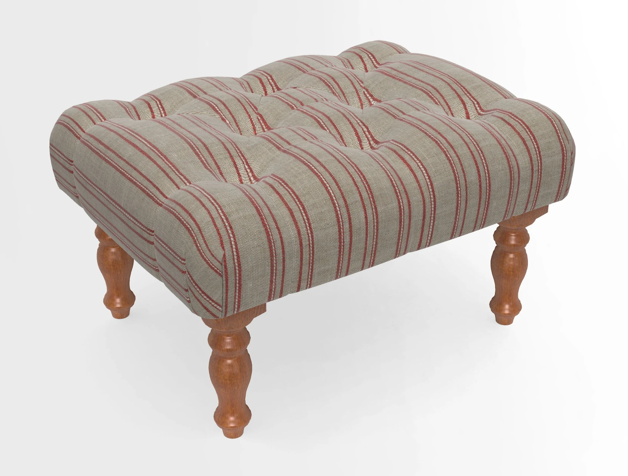 Chelsham Footstool in Two Tone Plain Biscuit