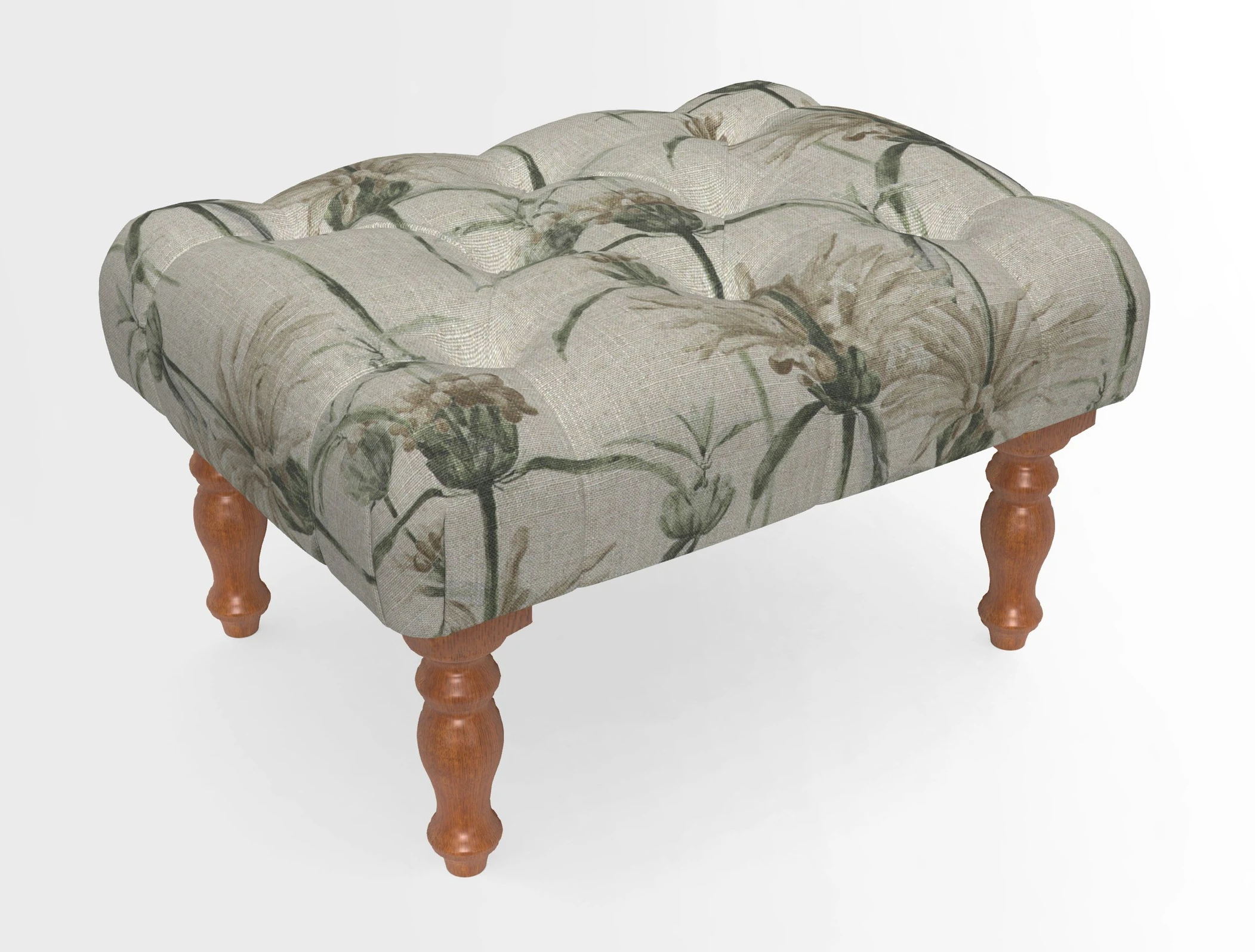 Chelsham Footstool in Two Tone Plain Biscuit